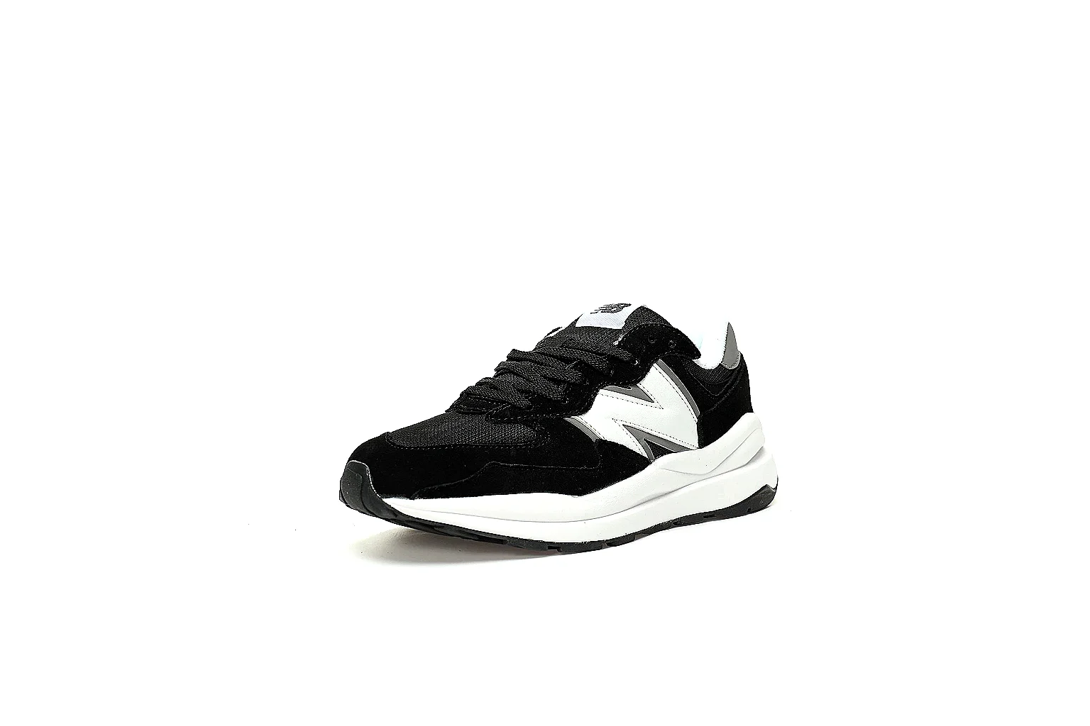 New Balance 9060 black white six-angle QC gallery with side, rear, top and outsole views thumbnail 5