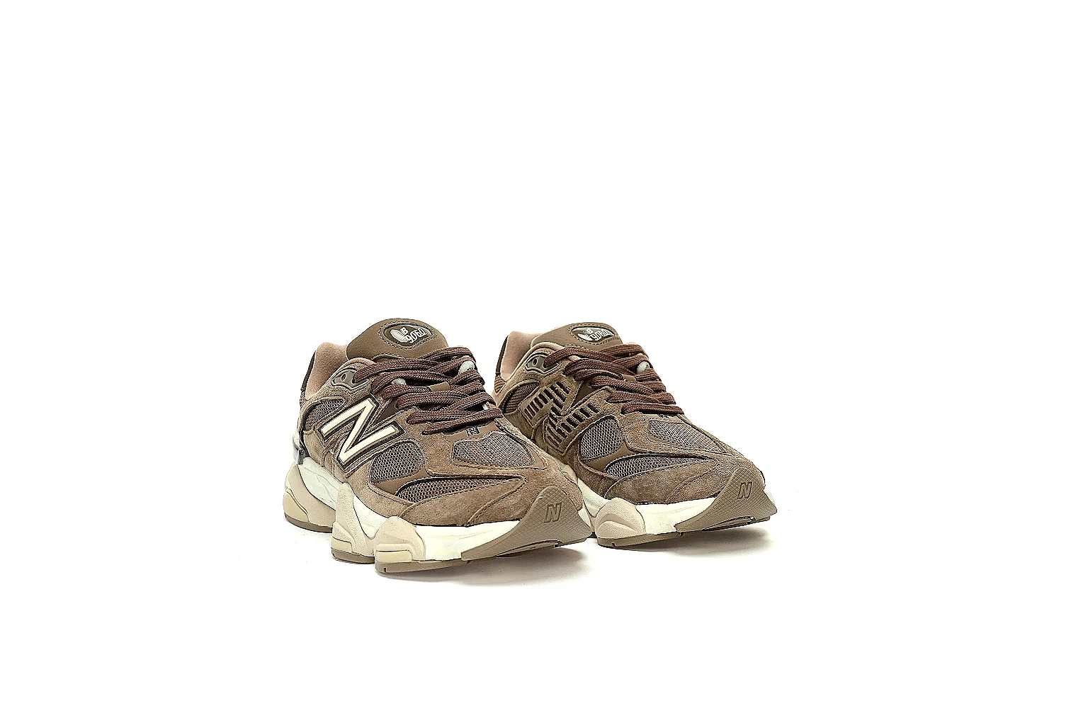 New Balance 9060 brown six-angle QC reference with suede mesh and outsole details thumbnail 4