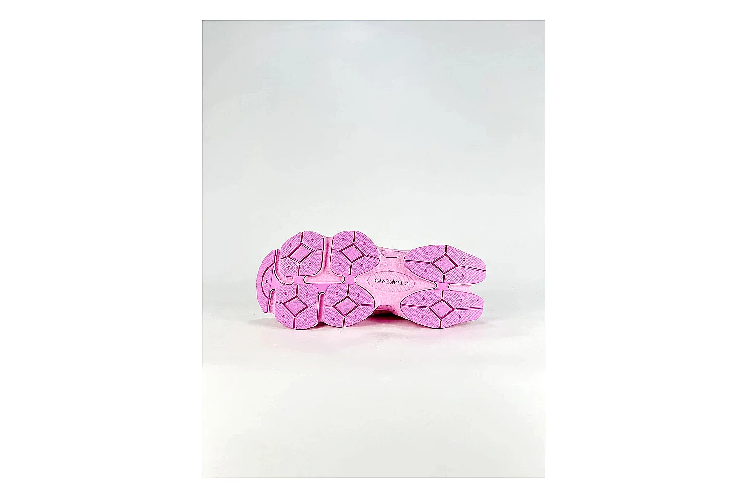 New Balance 9060 Pink Sneakers QC photo reference showing pink chunky runner sneakers with mesh-leather texture, side-profile shape, upper panel lines, and outsole detail thumbnail 3