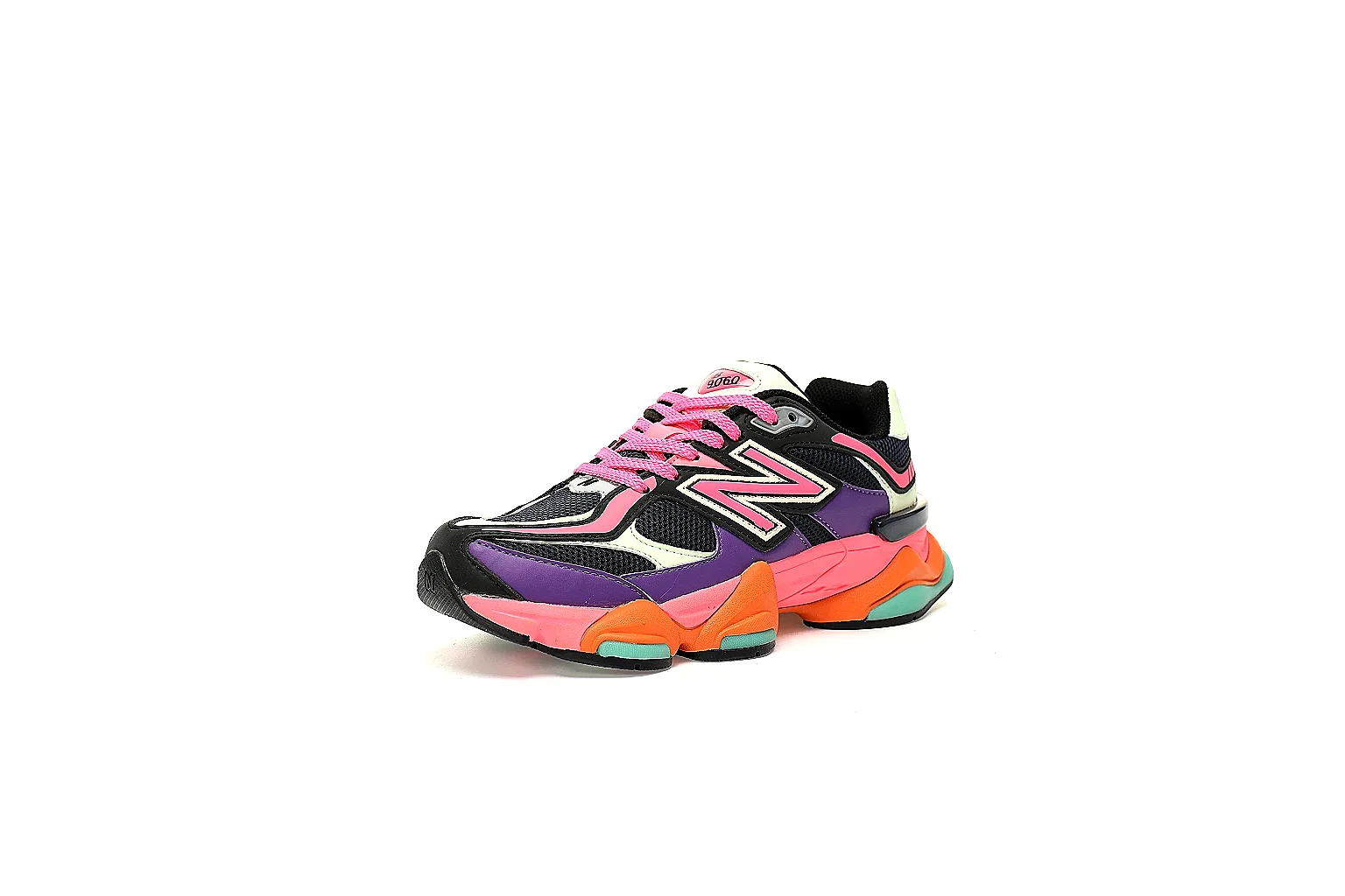 New Balance 9060 six-angle QC gallery showing logos, upper panels and outsole pods thumbnail 5