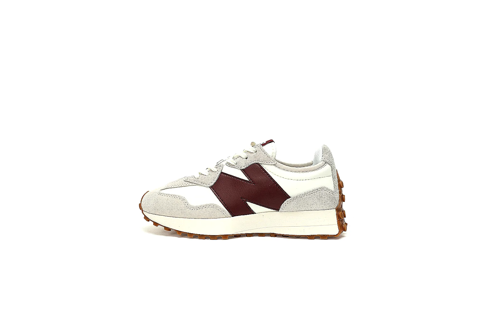 Kako QC Lab inspection photos for New Balance Cream Burgundy Gum Runner Sneaker