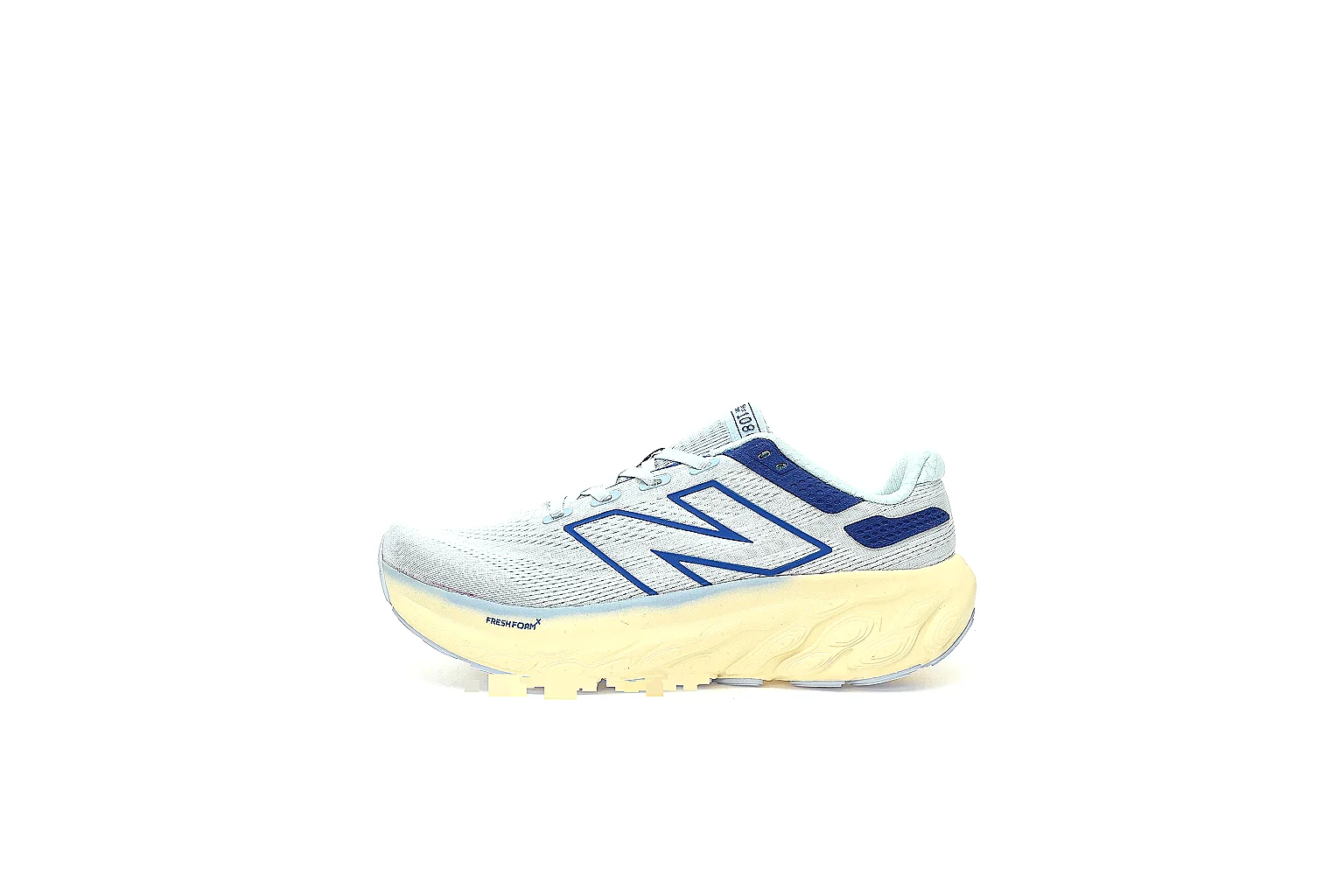 Kako QC Lab inspection photos for New Balance White Blue Retro Runner Sneaker