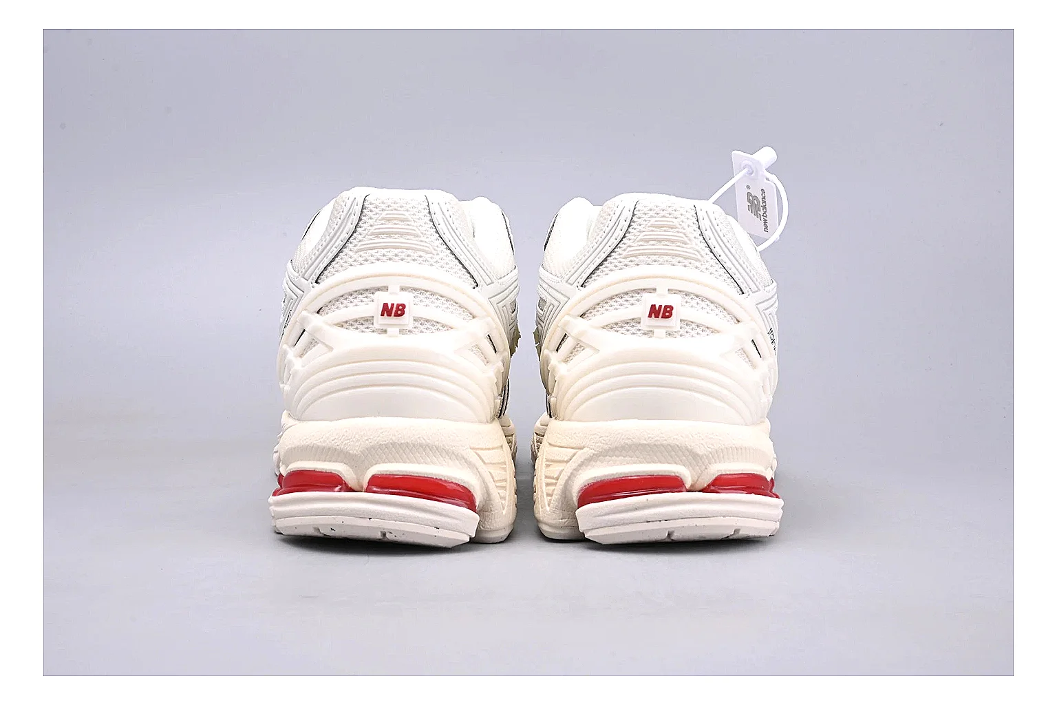 New Balance 1906R White Red QC photo showing white red 1906r runner with mixed upper and runner shape