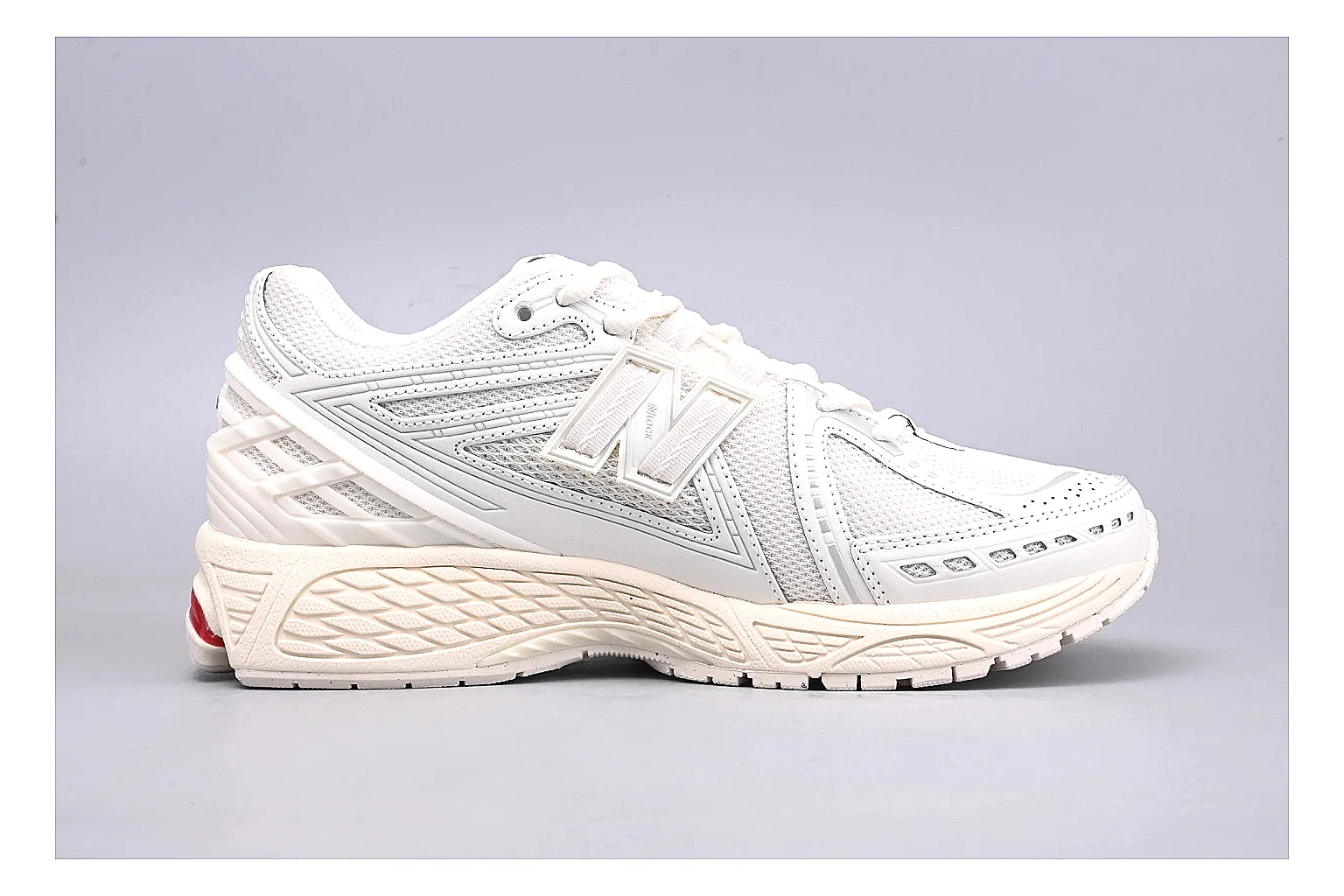 New Balance 1906R White Red QC photo showing white red 1906r runner with mixed upper and runner shape thumbnail 5