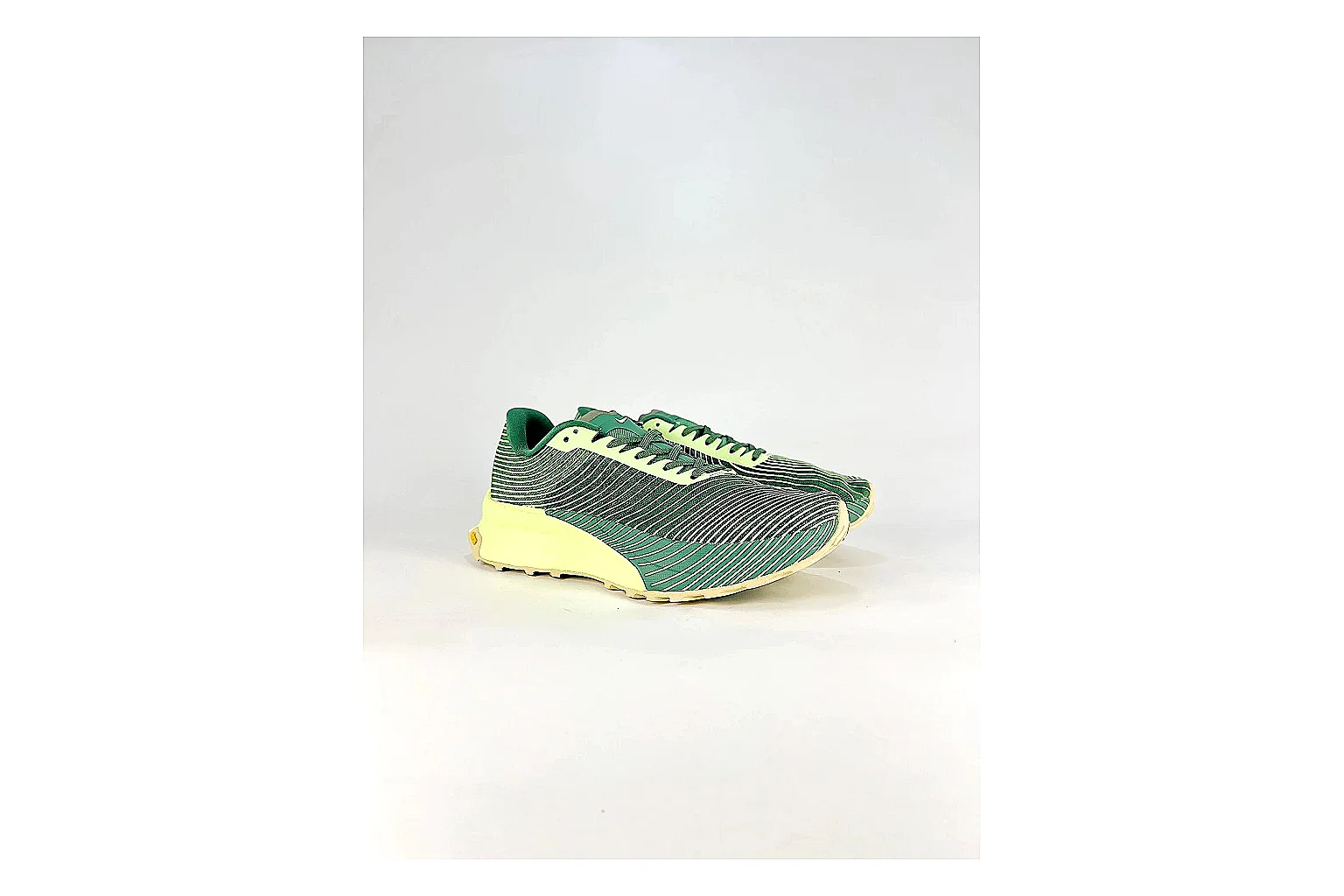 Nike ACG Ultra Green Lime Sneakers QC photo reference showing green lime outdoor sneakers with textile texture, side-profile shape, upper panel lines, and outsole detail thumbnail 5