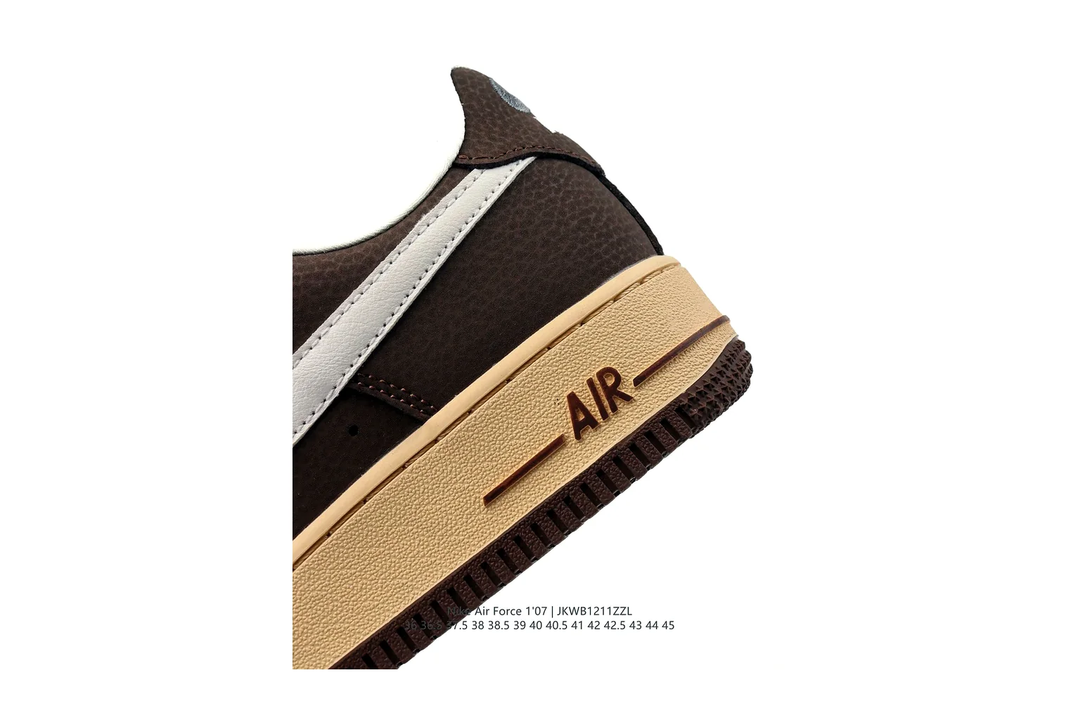 Nike Air Force 1 Low Black Gum court low top six photo view thumbnail 4