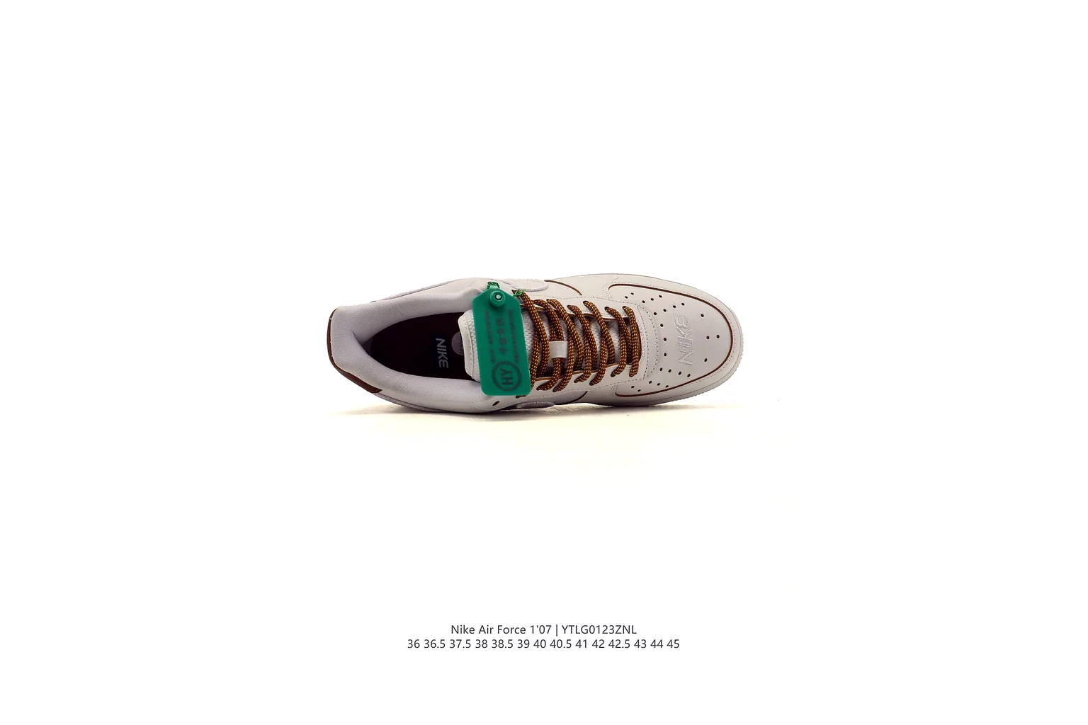 Nike Air Force 1 Low White Green court low top six photo view thumbnail 6