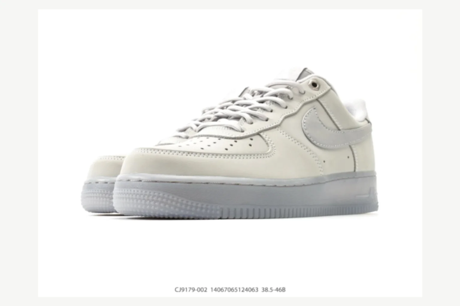 Nike Air Force 1 Black Gray Low Top QC photo reference SKU 1182167177 thumbnail 3