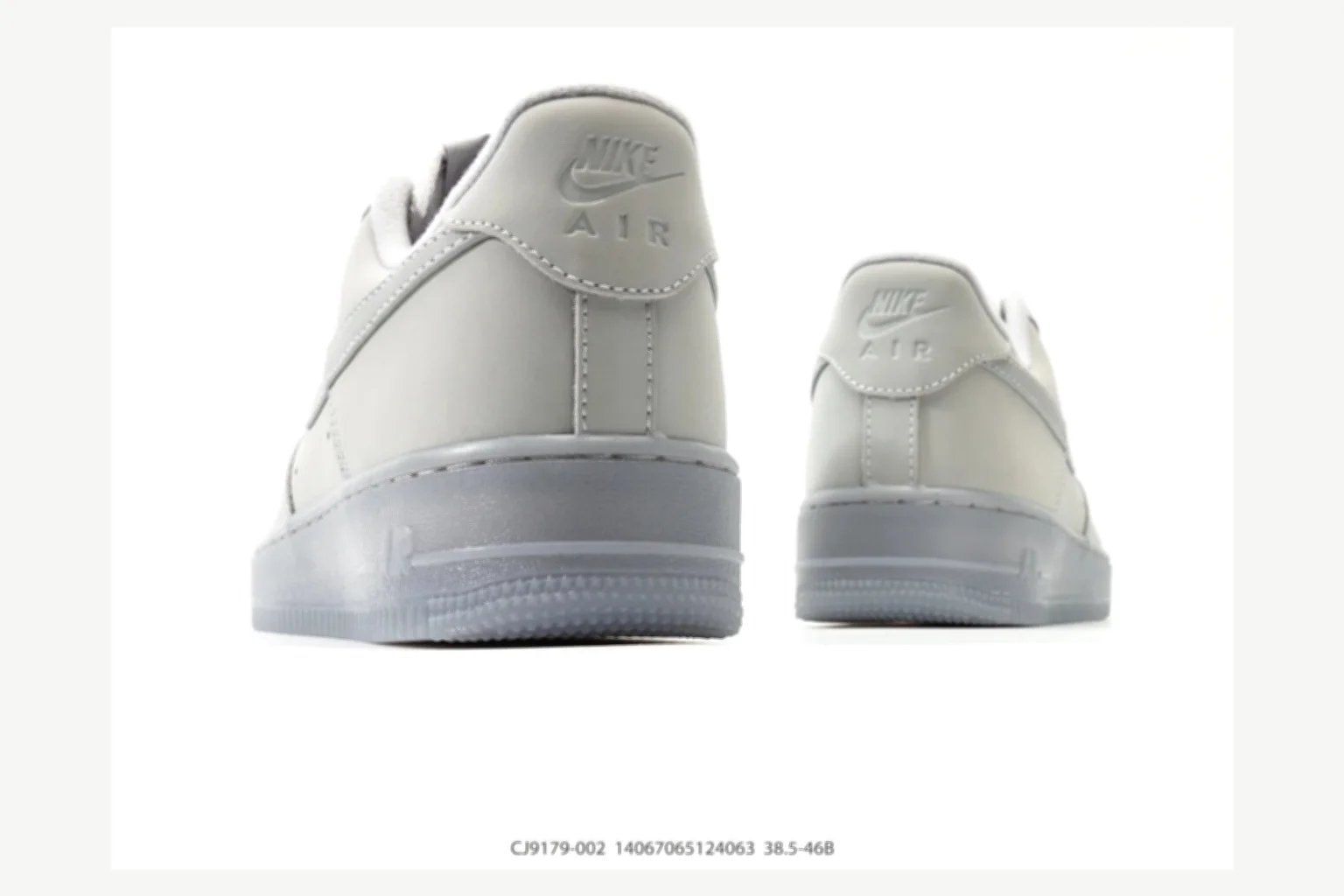 Nike Air Force 1 Black Gray Low Top QC photo reference SKU 1182167177 thumbnail 4