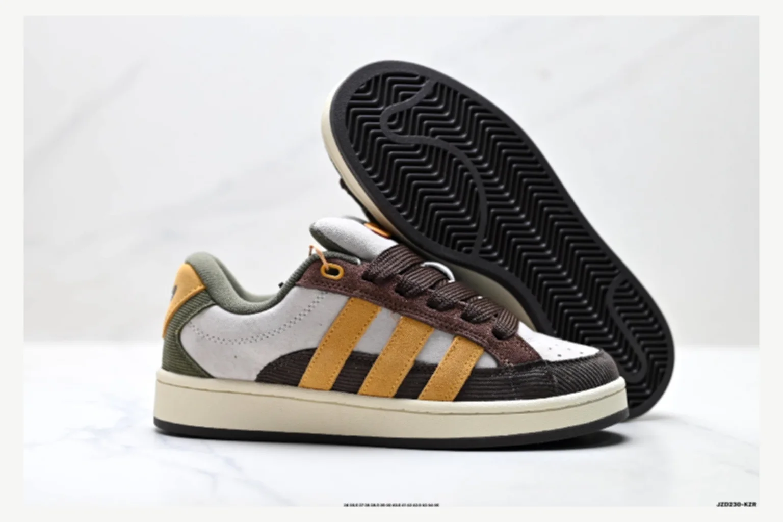 Adidas Campus Brown Yellow Low Top QC photo reference SKU 1182167515 thumbnail 3