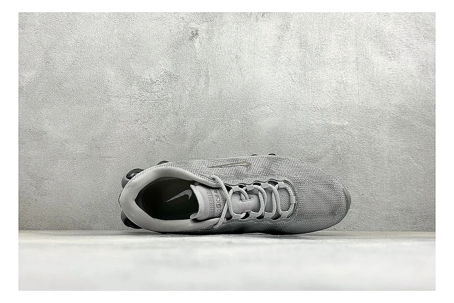 Nike Air Liquid Metal Silver QC reference image showing reflective silver upper, running-inspired panels, sculpted pod outsole, and glossy tech finish thumbnail 6