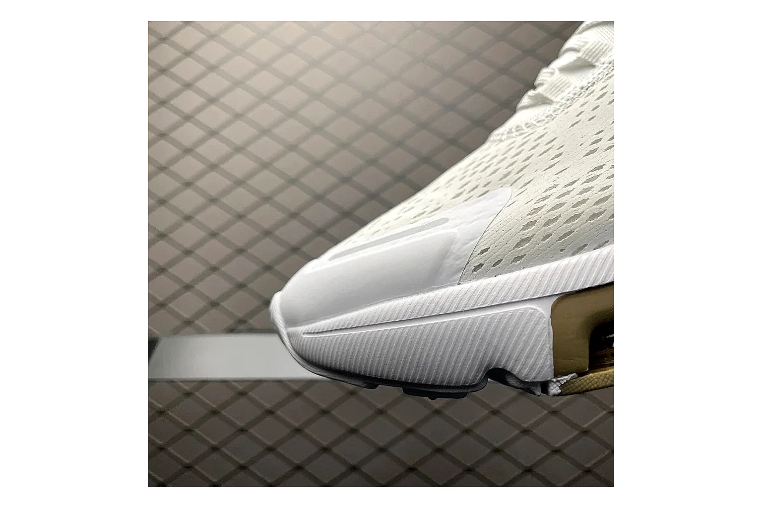 Nike Air Max DN White Gold Sneaker QC photo showing white gold air max dn sneaker with mixed upper and low top shape thumbnail 4