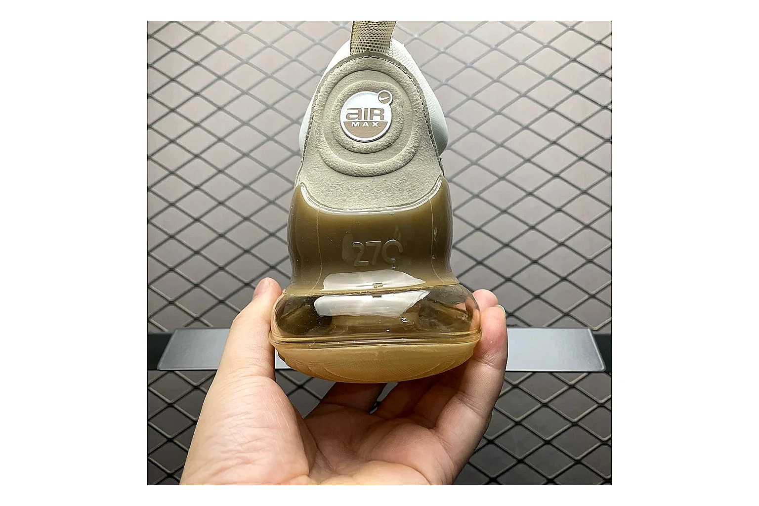 Nike Air Max DN White Gold Sneaker QC photo showing white gold air max dn sneaker with mixed upper and low top shape thumbnail 5