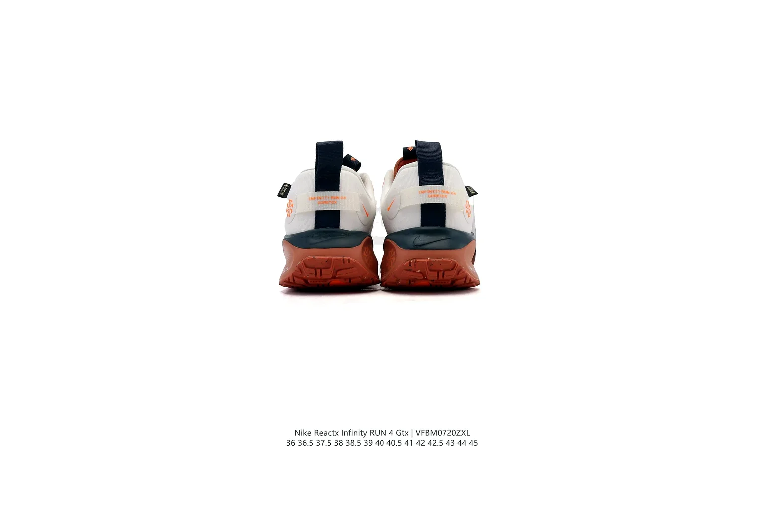 Nike Air Max White Orange air cushion runner six photo view