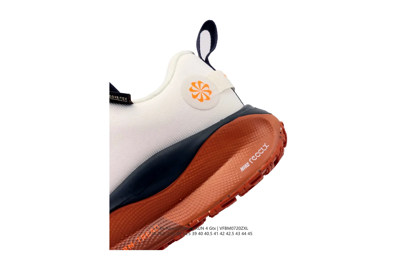 Nike Air Max White Orange air cushion runner six photo view thumbnail 4