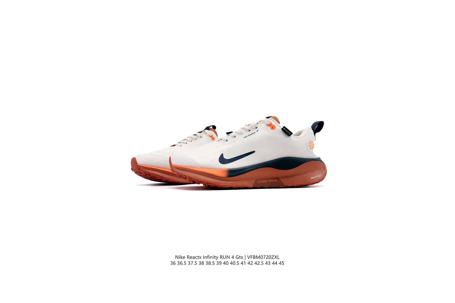 Nike Air Max White Orange air cushion runner six photo view thumbnail 5