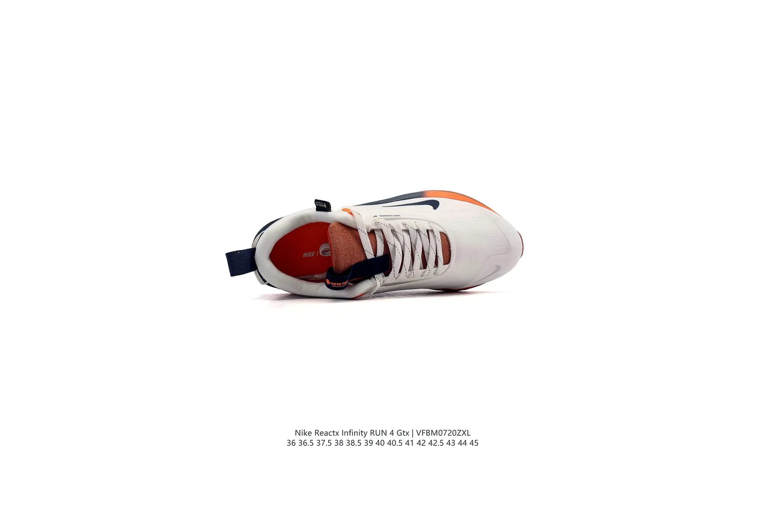Nike Air Max White Orange air cushion runner six photo view thumbnail 6