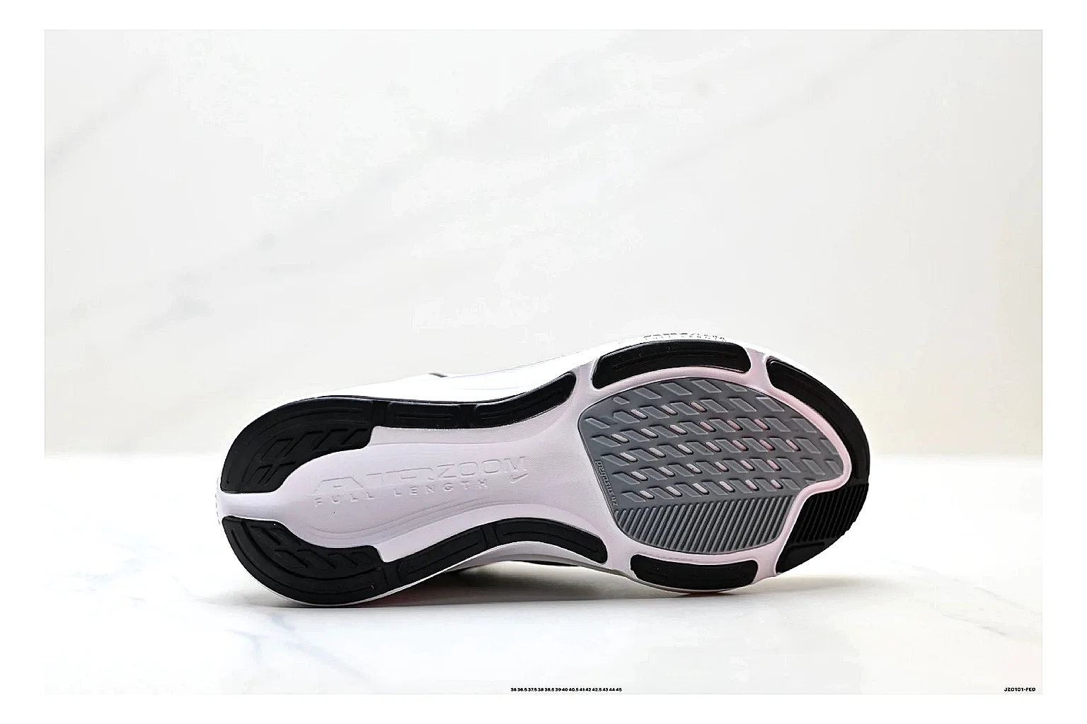 Nike Air Zoom Pegasus White Pink Sneakers QC photo reference showing white pink running sneakers with mesh texture, side-profile shape, upper panel lines, and outsole detail thumbnail 3