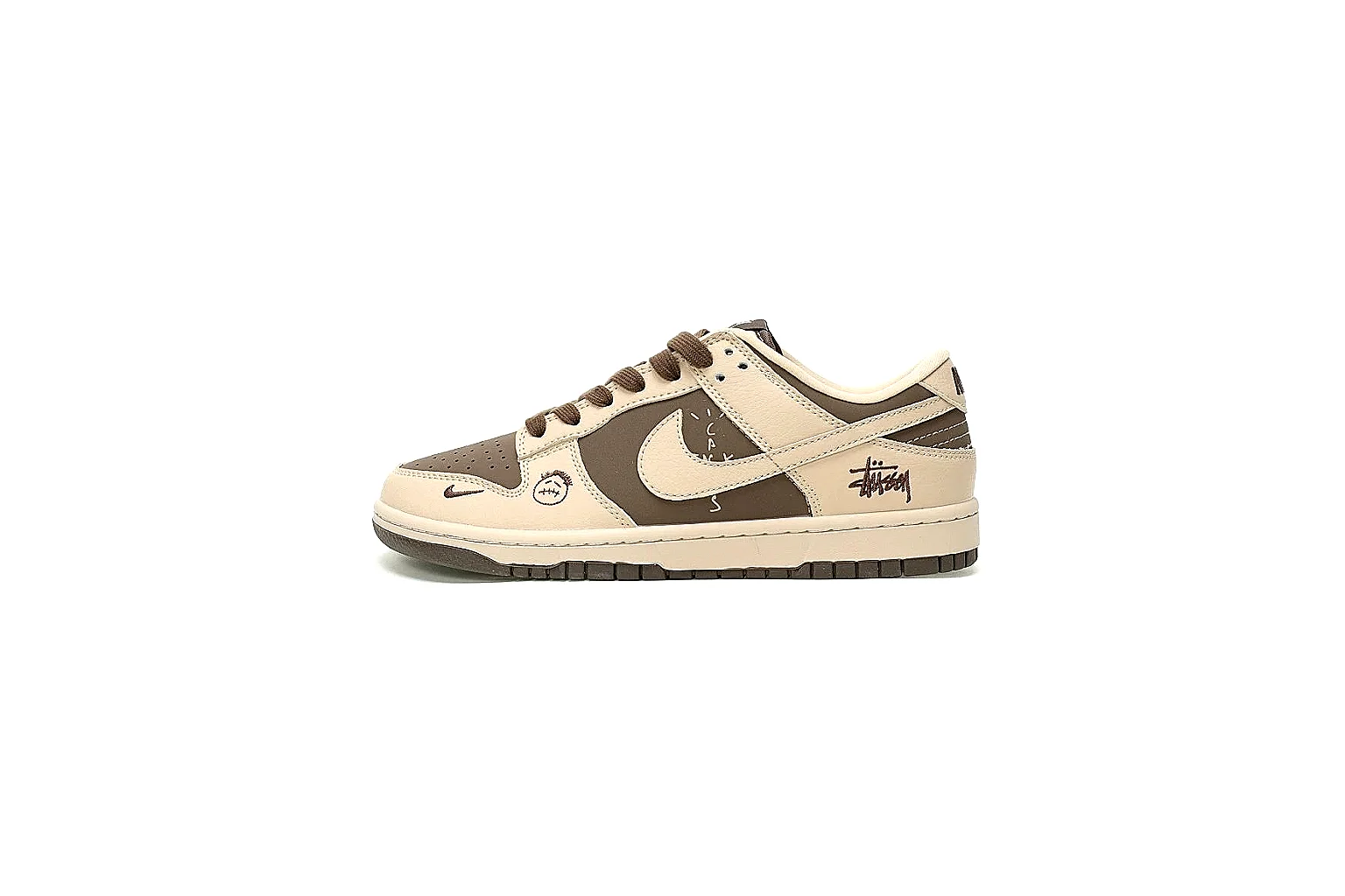 Kako QC Lab inspection photos for Nike Beige Brown Low Court Sneaker