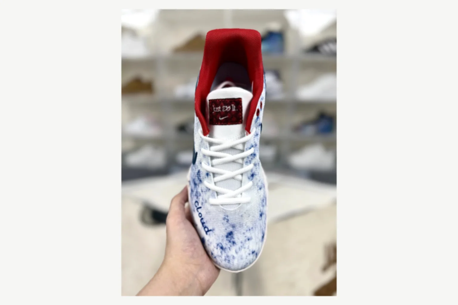 Nike White Blue Speckle Low Top QC photo reference SKU 1194923813 thumbnail 3