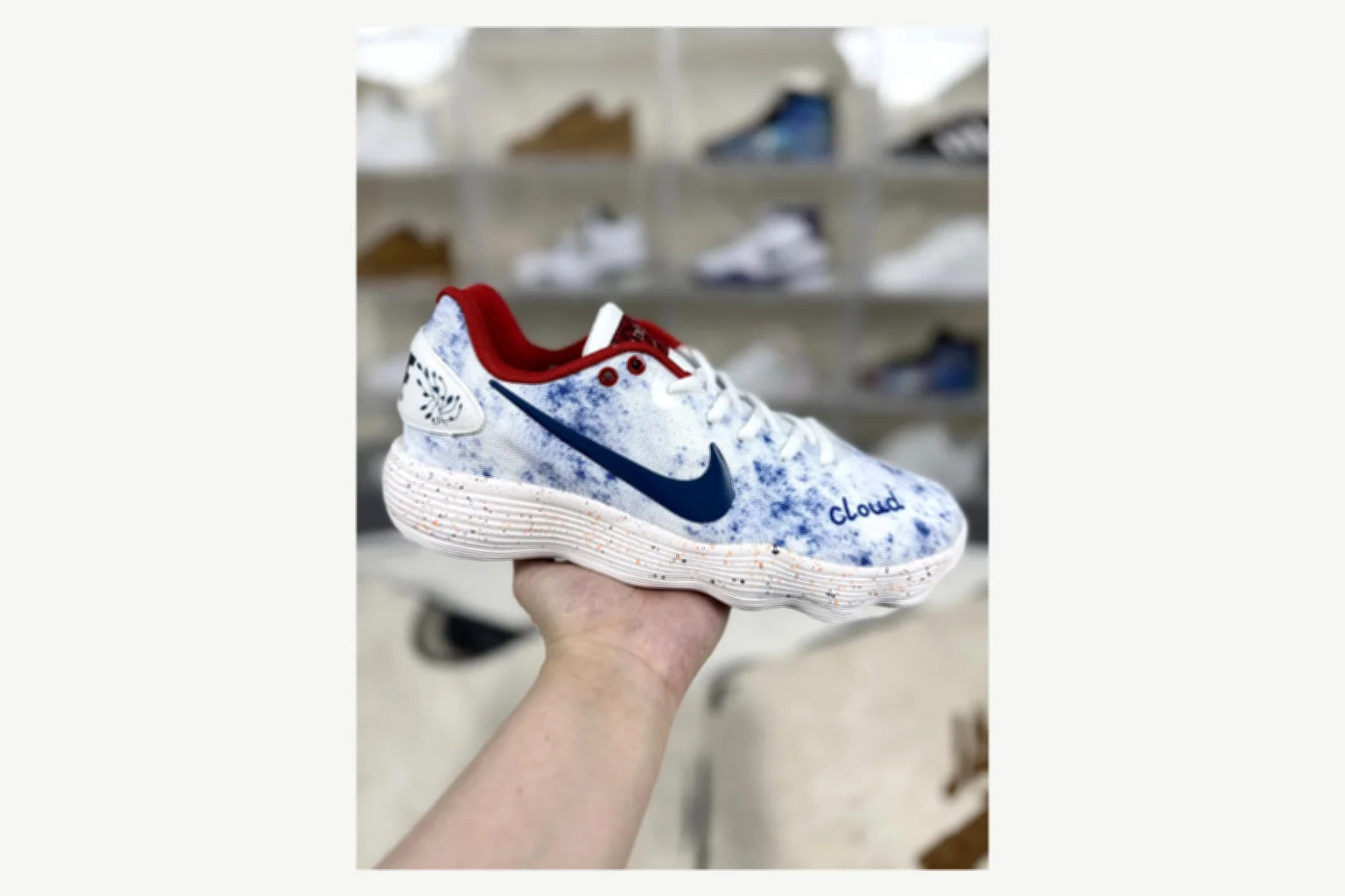 Nike White Blue Speckle Low Top QC photo reference SKU 1194923813 thumbnail 5
