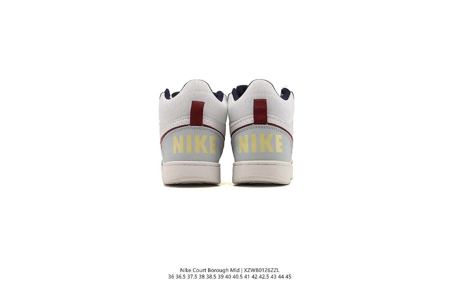 kakoqclab.com Nike White Burgundy Court Low 0408 White Burgundy low-top product image thumbnail 3