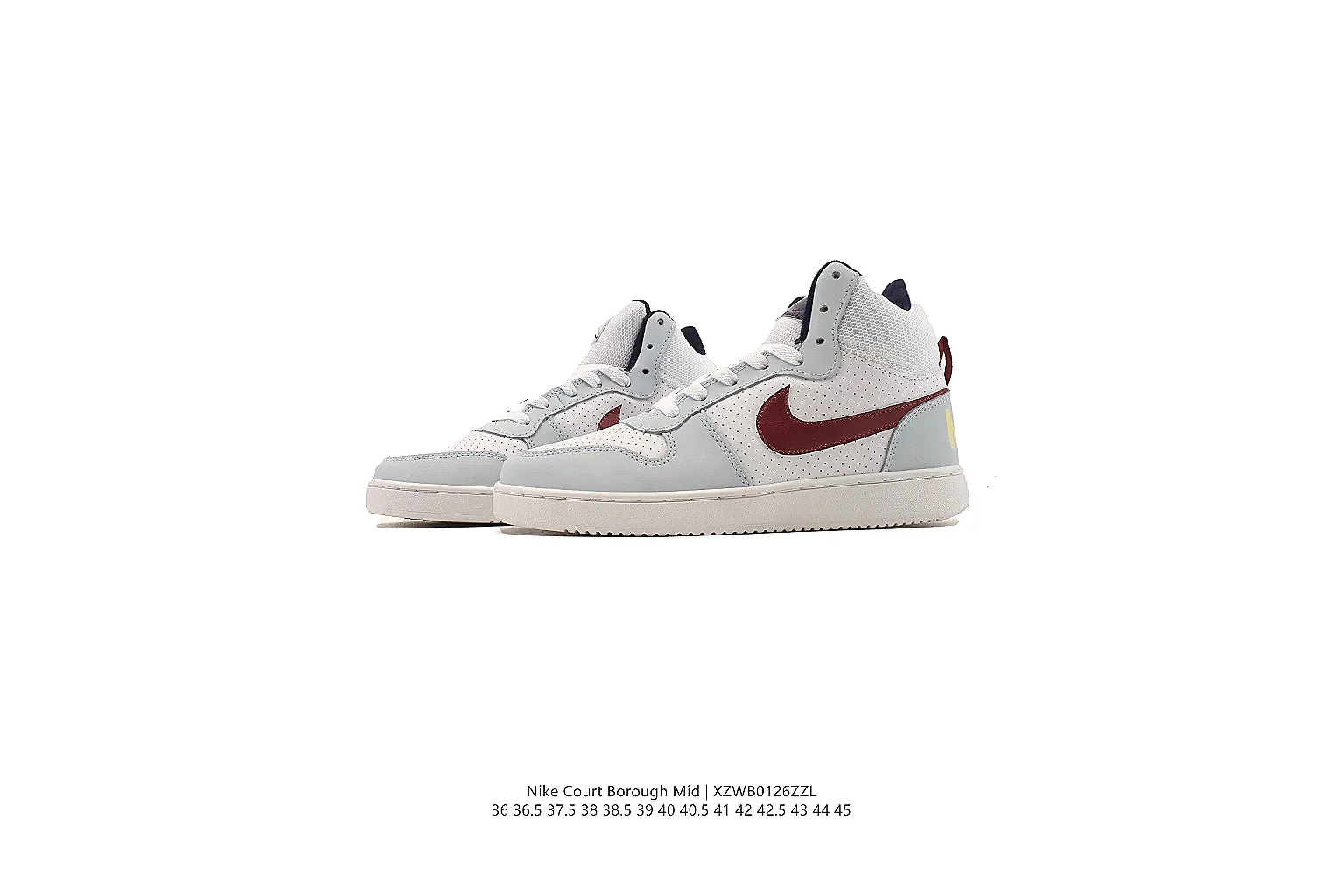 kakoqclab.com Nike White Burgundy Court Low 0408 White Burgundy low-top product image thumbnail 5