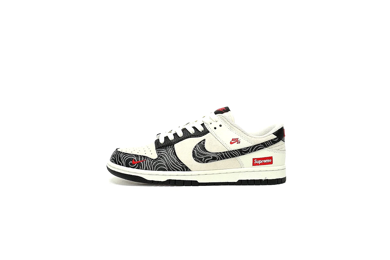 Kako QC Lab inspection photos for Nike Cream Black Red Low Court