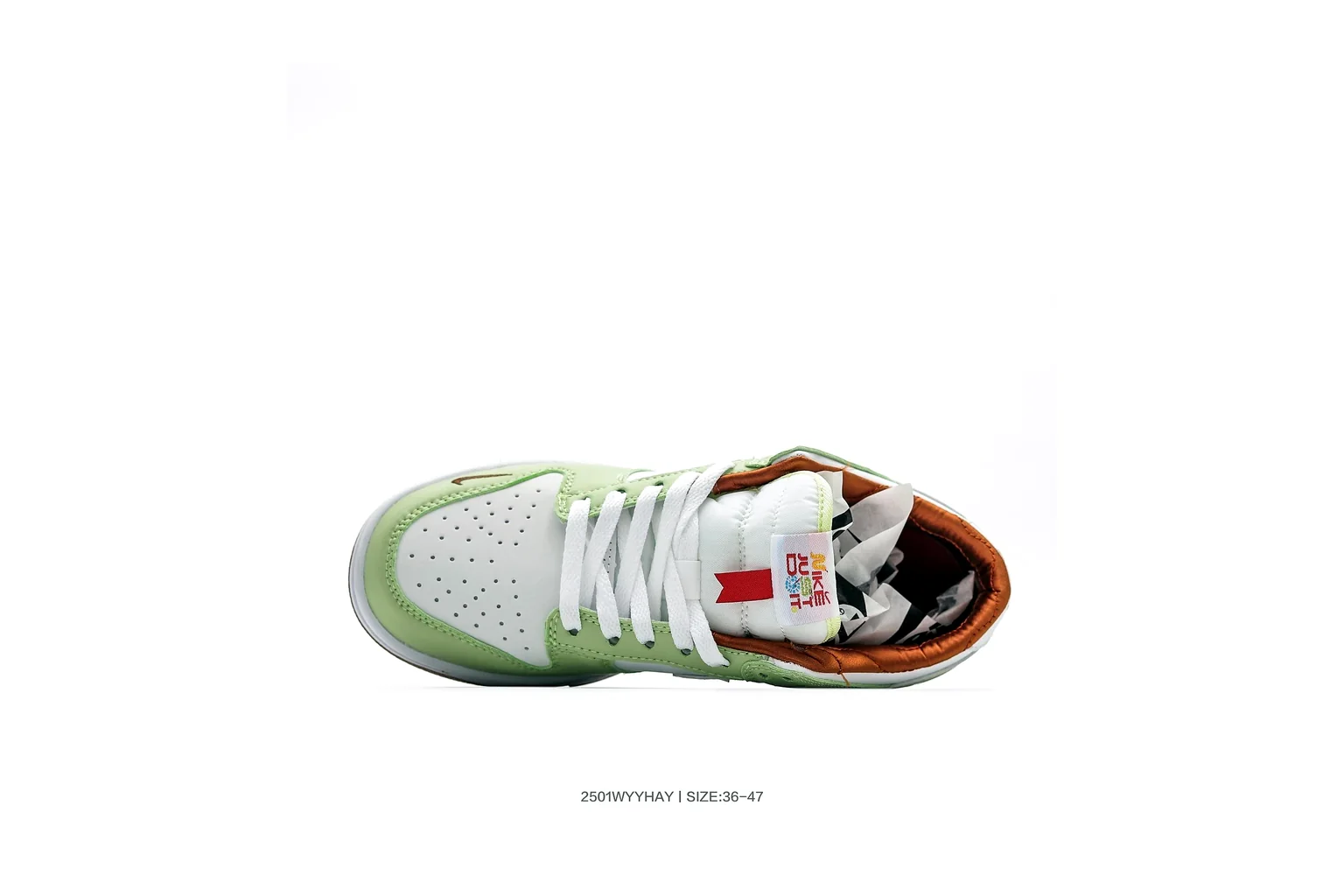 Nike Dunk Low Green White court low top six photo view thumbnail 3