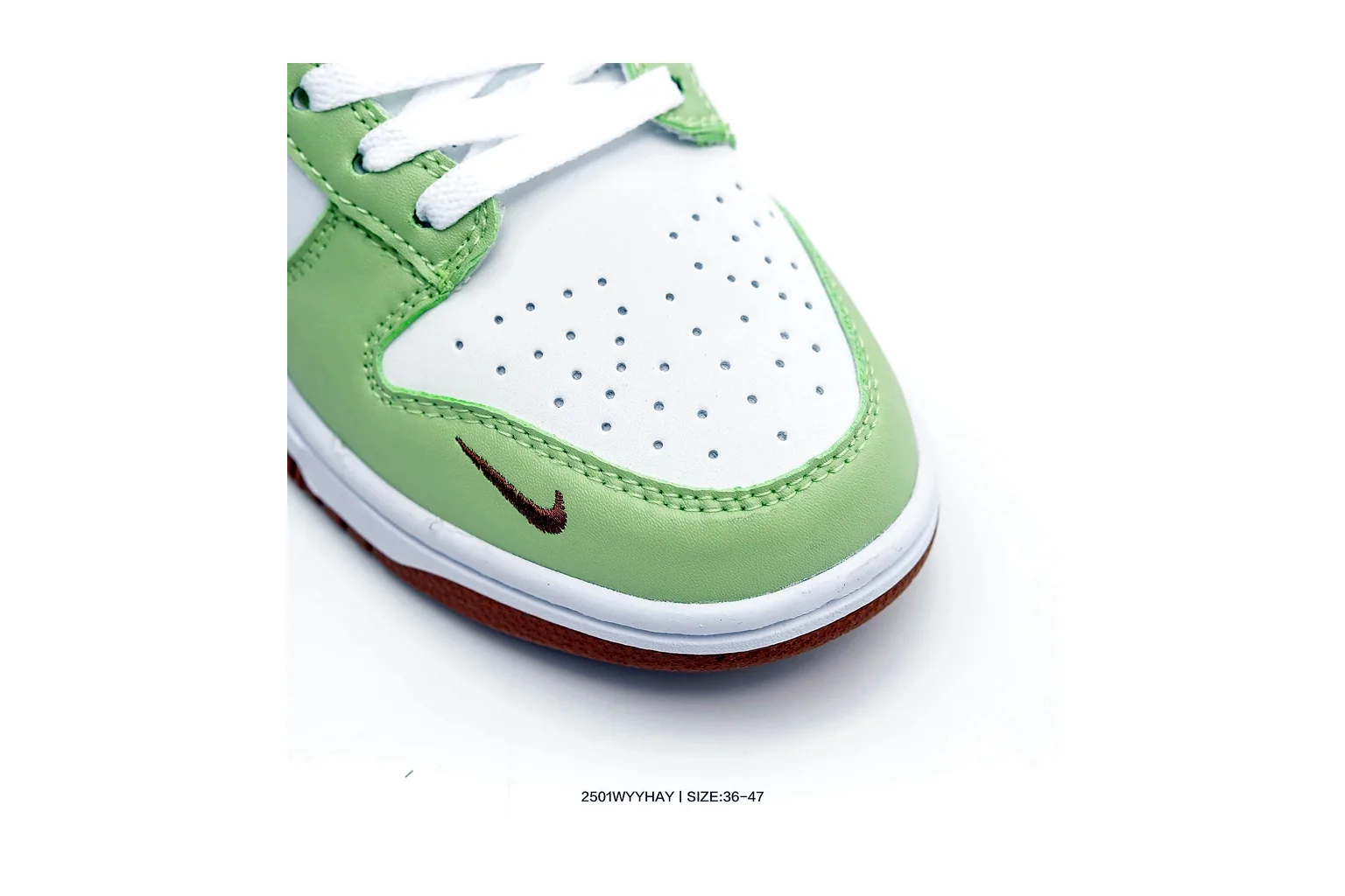 Nike Dunk Low Green White court low top six photo view thumbnail 4