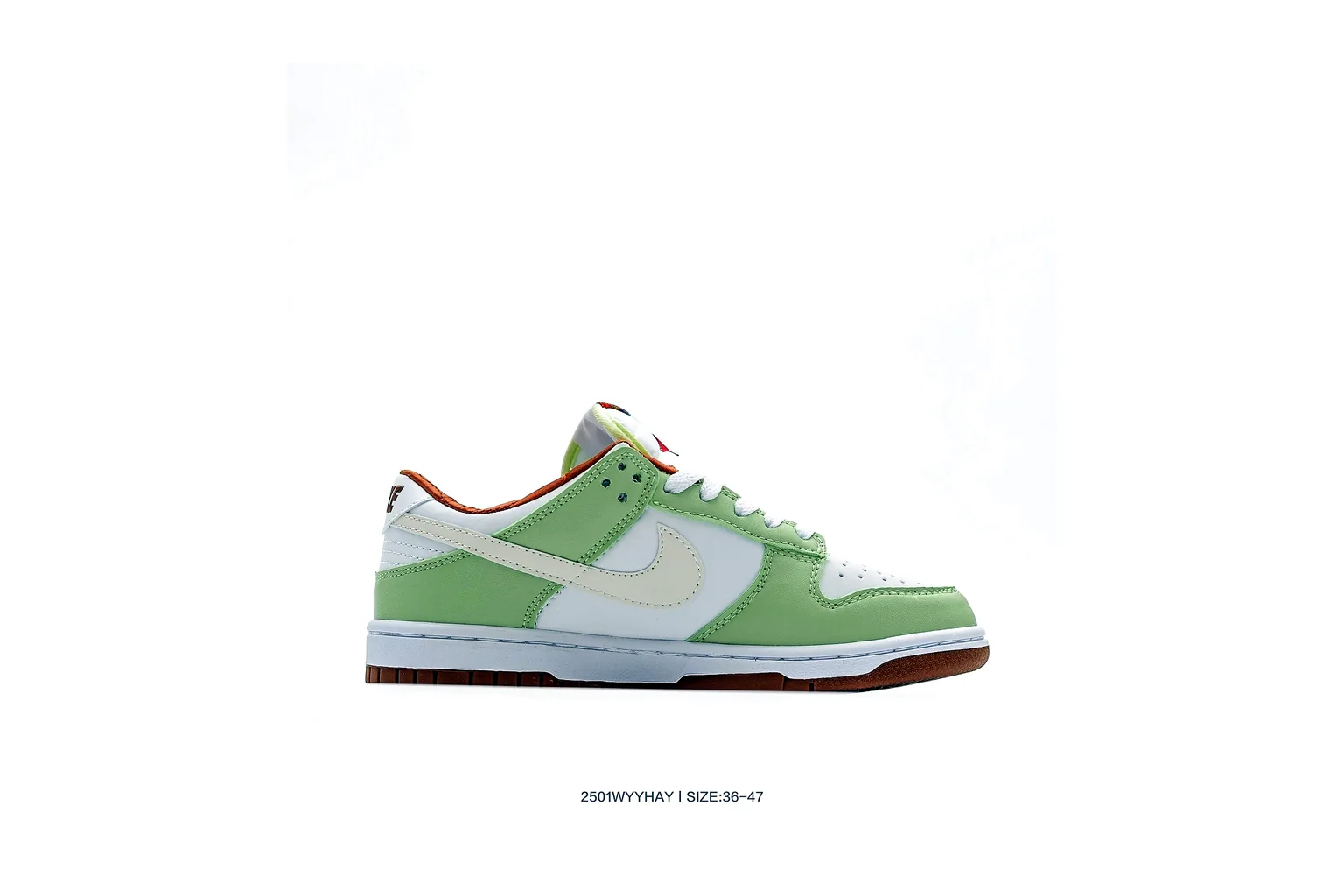 Nike Dunk Low Green White court low top six photo view thumbnail 5