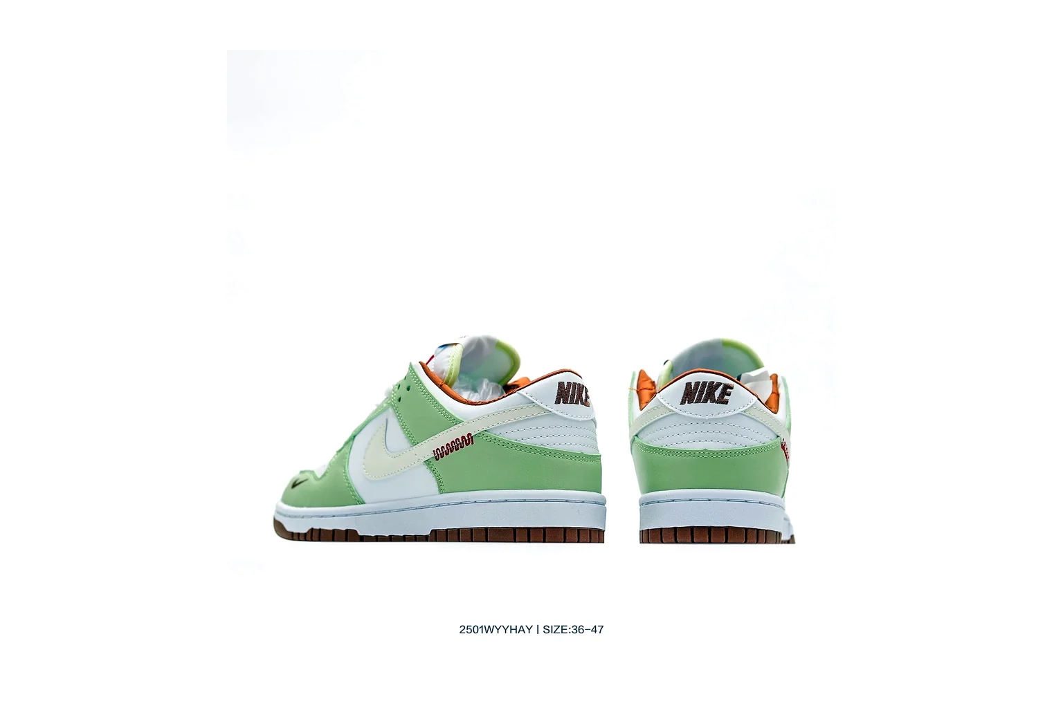 Nike Dunk Low Green White court low top six photo view thumbnail 6