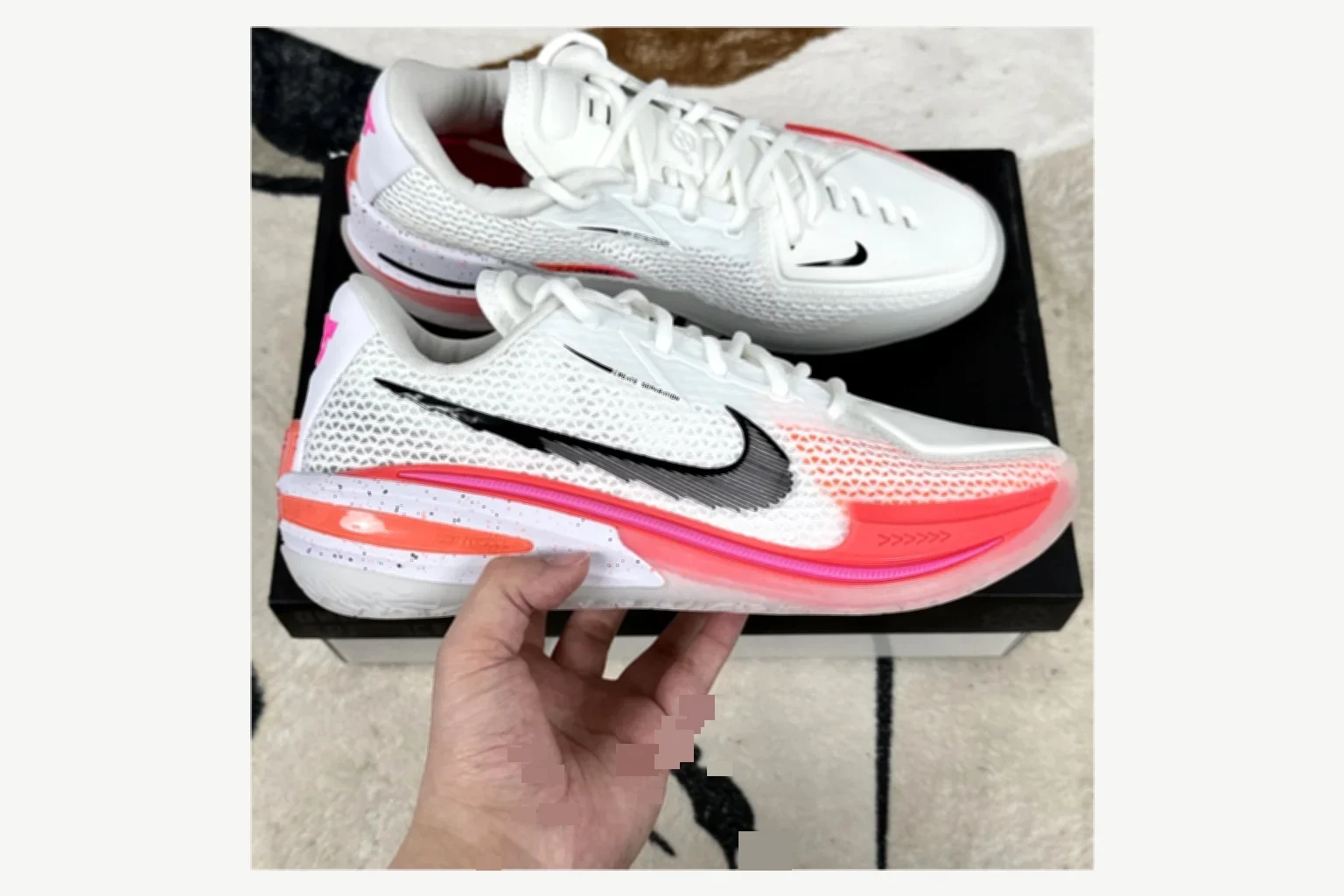 Nike Air Zoom GT Cut 1 White Black Low Top QC photo reference SKU 1194924924
