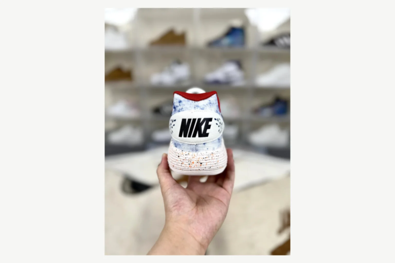 Nike White Blue Speckle Low Top QC photo reference SKU 1194923813 thumbnail 2