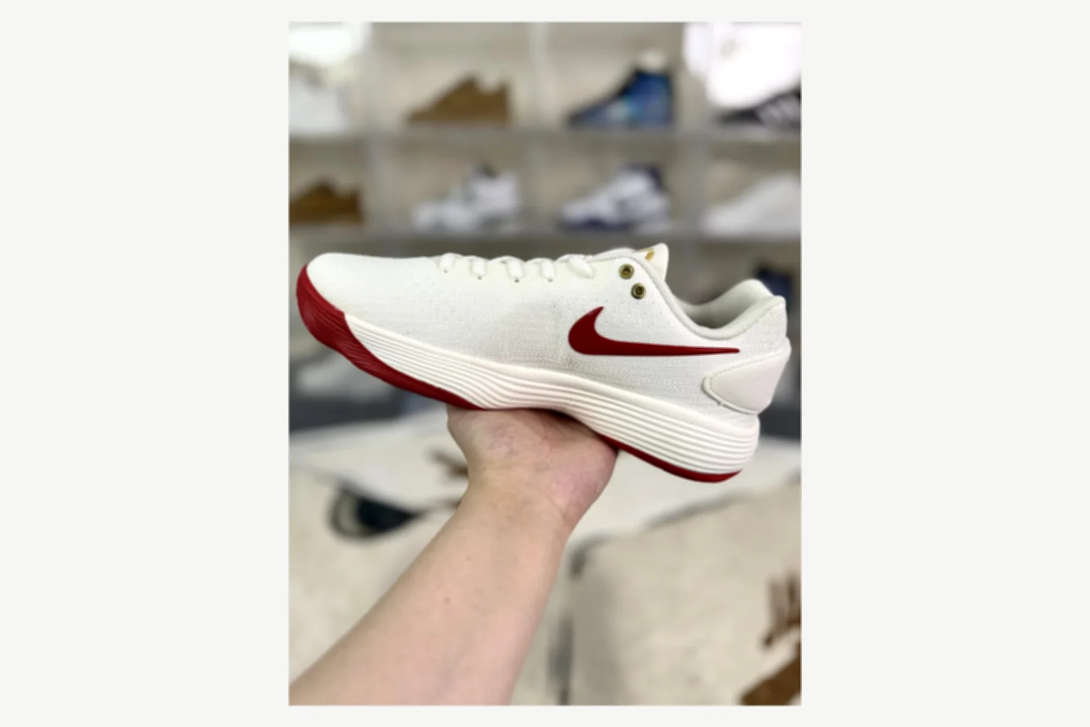 Nike White Red Swoosh Low Top QC photo reference SKU 1194923881 thumbnail 6