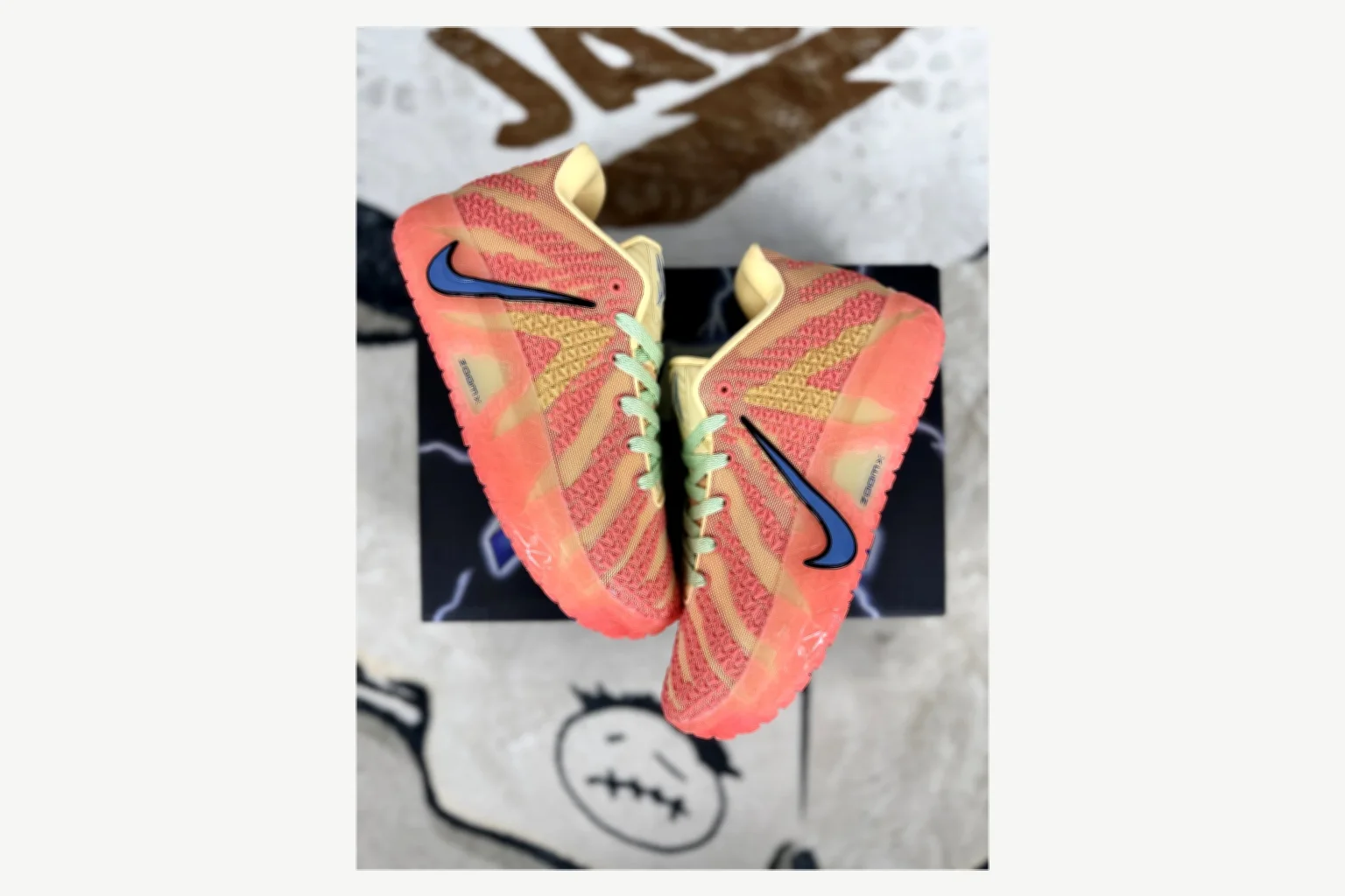 Nike Ja 3 Coral Lime Low Top QC photo reference SKU 1194924105 thumbnail 4
