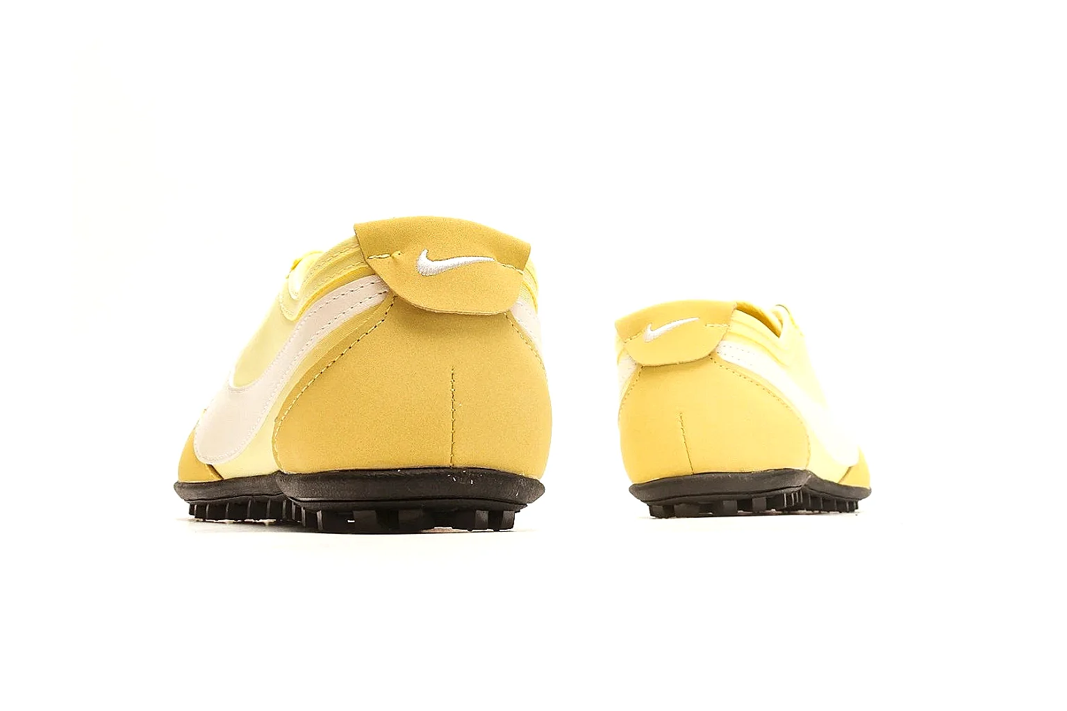 Nike Moon Yellow Retro Runner QC reference photo showing yellow slim runner upper, white Swoosh, low retro profile, white midsole, and black waffle outsole thumbnail 2