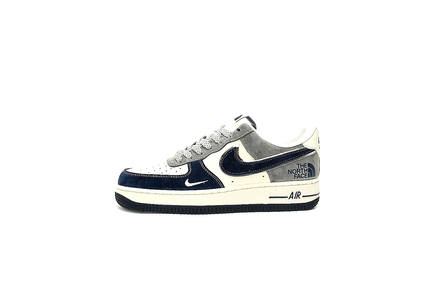 Kako QC Lab inspection photos for Nike Navy White Low Court Sneaker