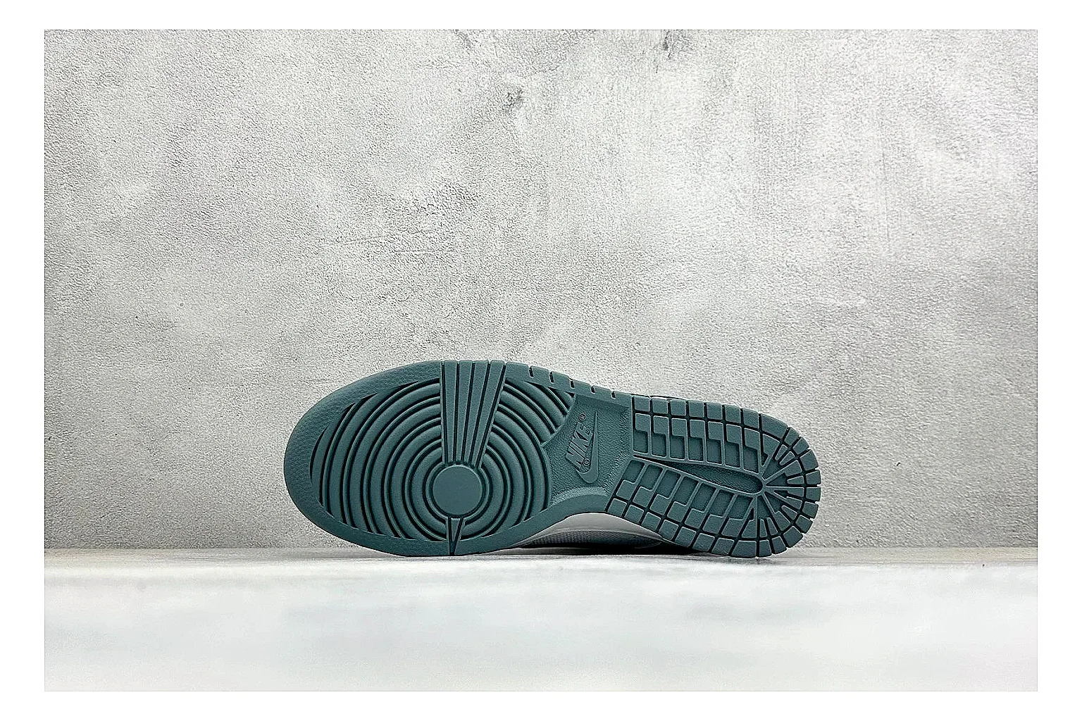 Nike SB Dunk Low White Green QC reference photo showing white low-top skate upper, green Swoosh, padded collar, and classic Dunk sole shape thumbnail 3