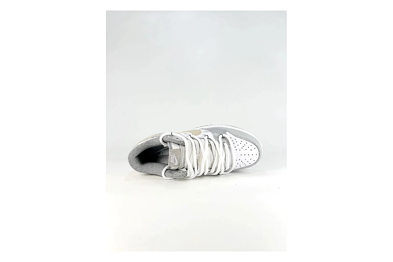 Nike Silver Runner Silver Gold QC reference photo showing silver synthetic-mesh upper, gold accent details, modern runner shape, and cushioned sole thumbnail 4