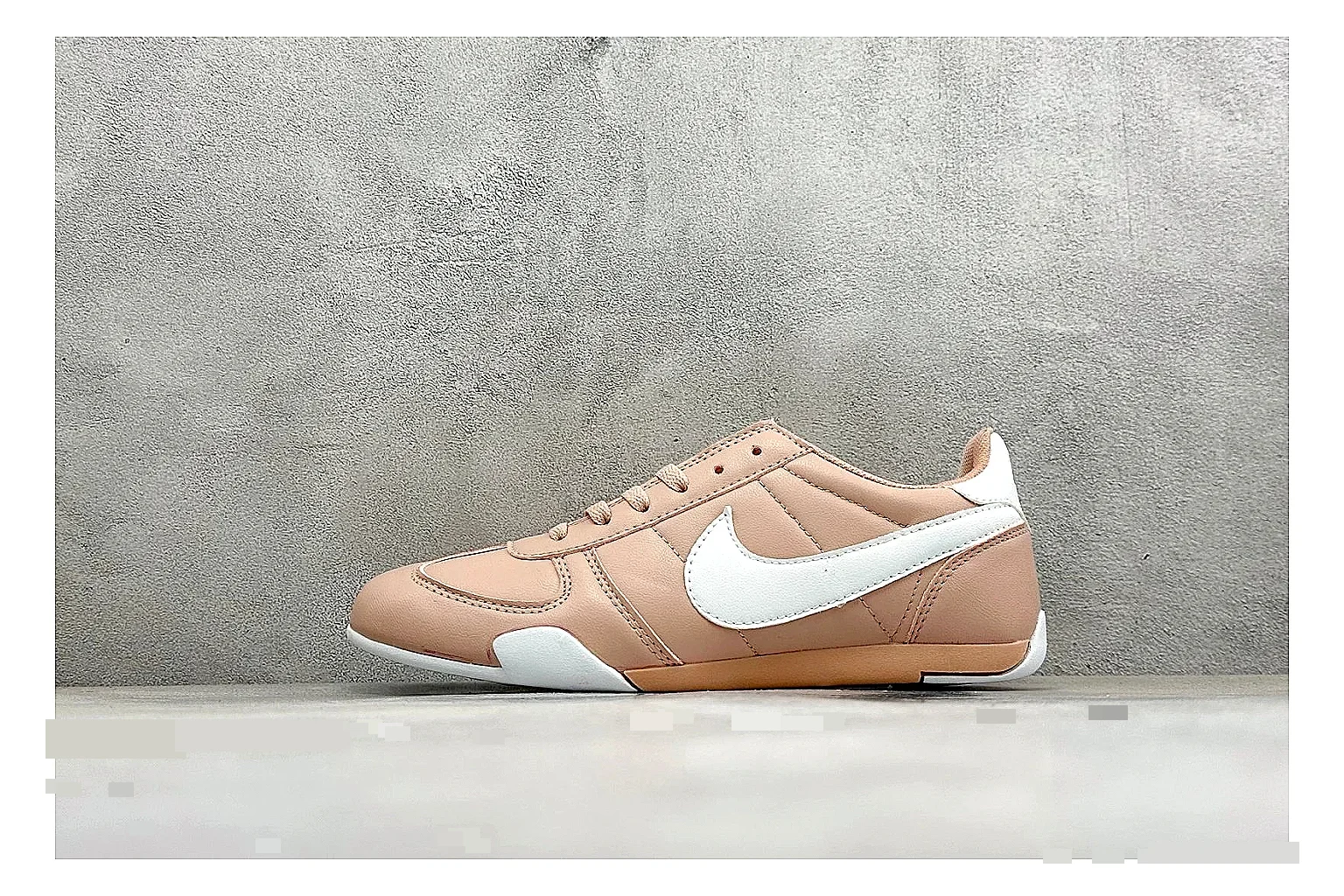 Nike Sprint Sister Pink QC reference photo showing soft pink retro-runner upper, slim side profile, low collar, and light casual sole