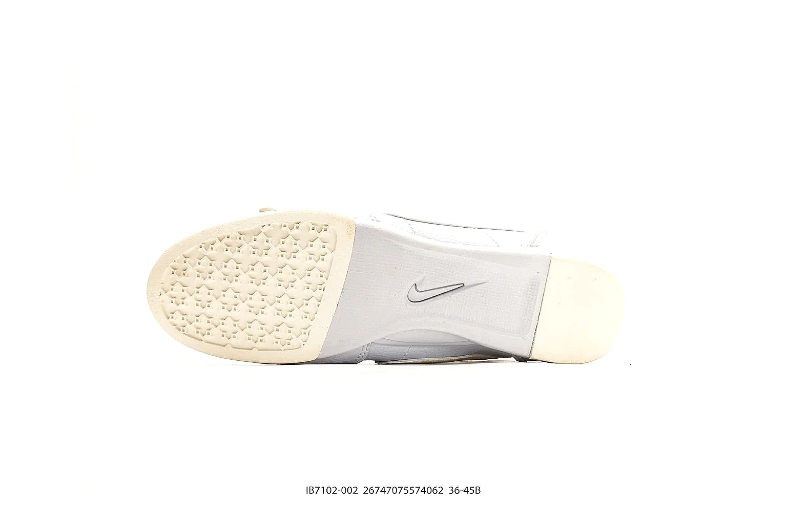 Nike Sprint White Cream Sneakers QC photo reference showing white cream low-top sneakers with leather texture, side-profile shape, upper panel lines, and outsole detail thumbnail 3