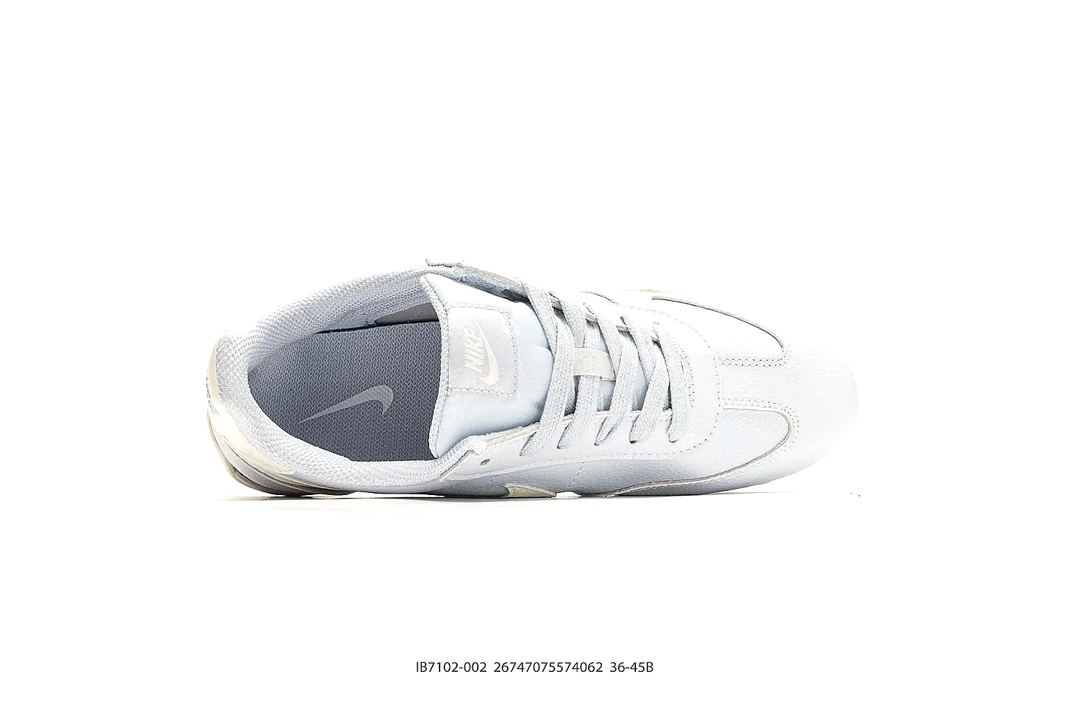 Nike Sprint White Cream Sneakers QC photo reference showing white cream low-top sneakers with leather texture, side-profile shape, upper panel lines, and outsole detail thumbnail 6