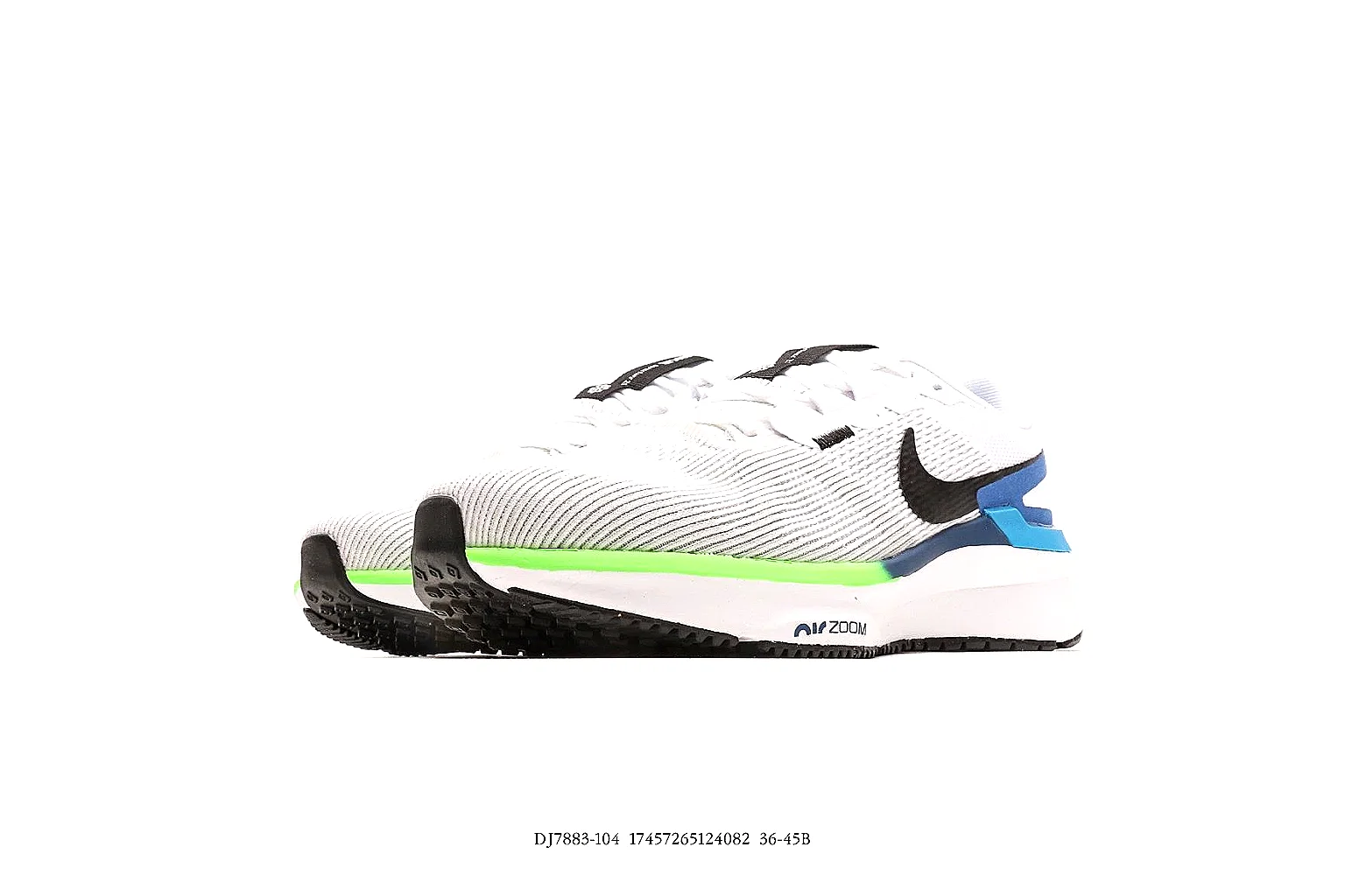 Nike Structure 25 white blue top outsole and heel QC angle reference thumbnail 3