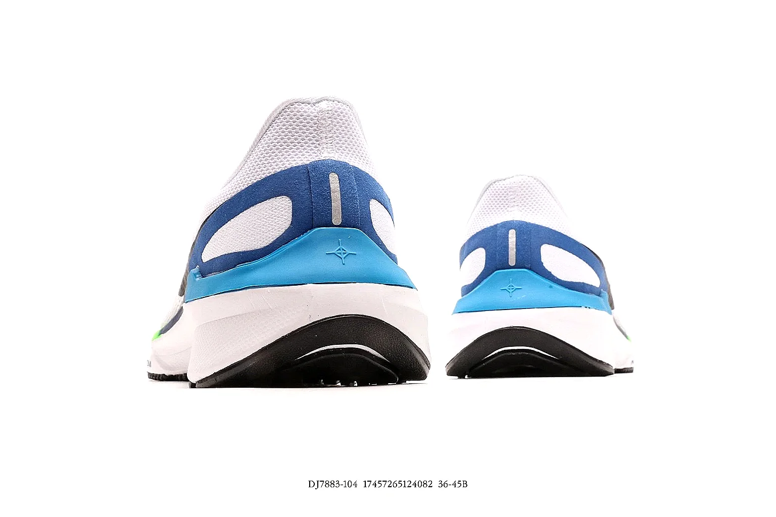 Nike Structure 25 white blue top outsole and heel QC angle reference thumbnail 4