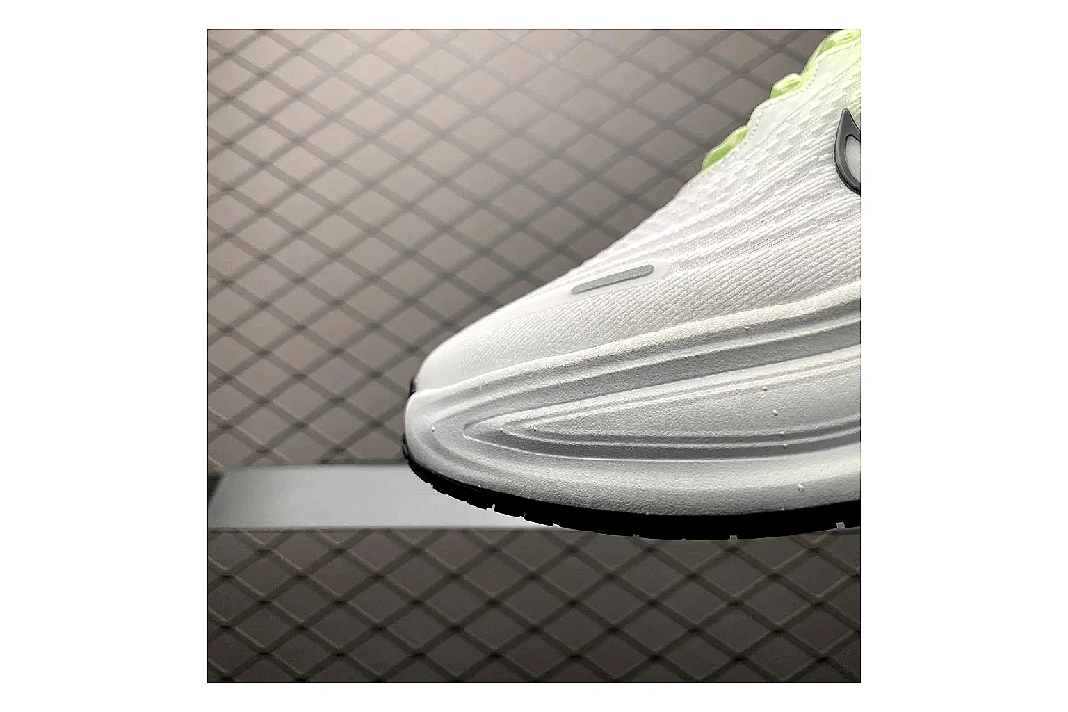 Nike Vomero Plus Volt White QC photo showing white volt vomero plus runner with mixed upper and runner shape thumbnail 4