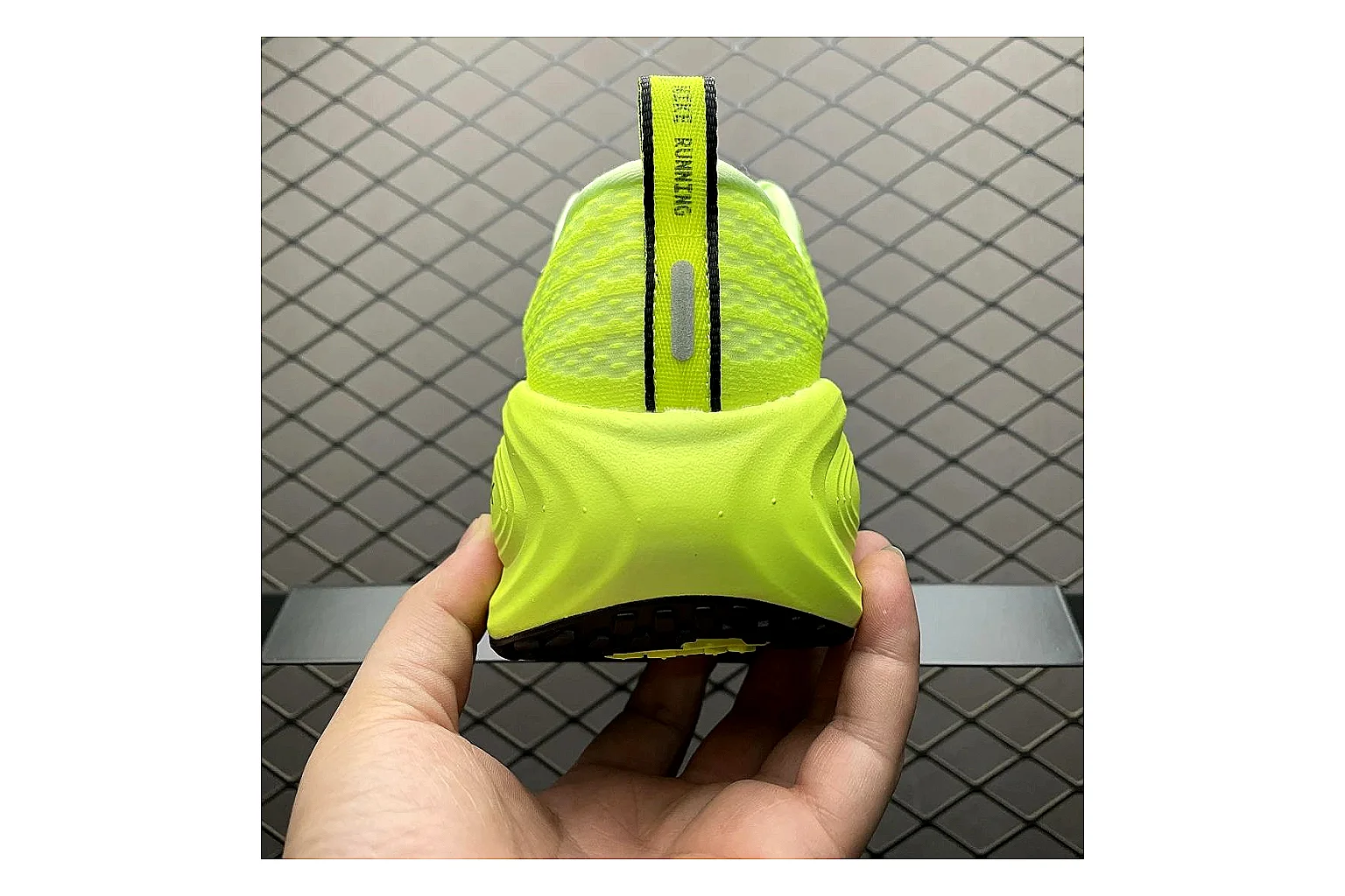 Nike Vomero Plus Volt White QC photo showing white volt vomero plus runner with mixed upper and runner shape thumbnail 5