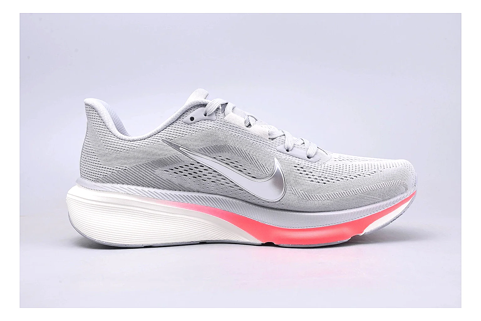 Nike Air Zoom Vomero White Pink QC photo showing white pink vomero runner with mixed upper and runner shape thumbnail 5