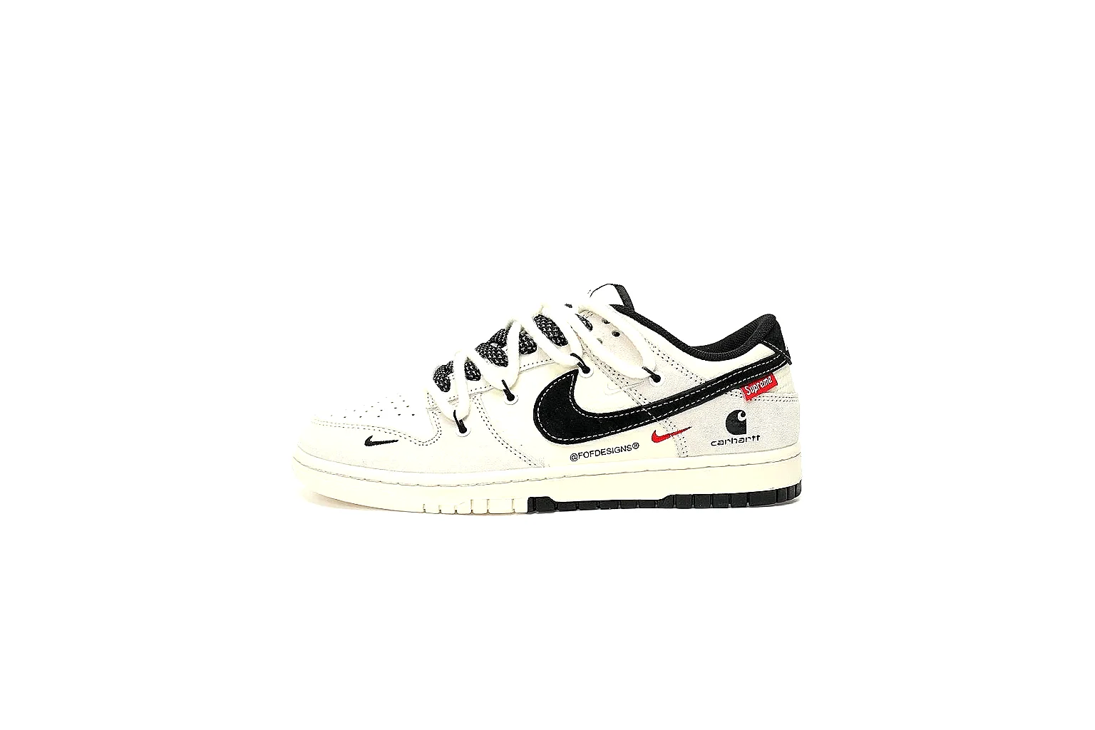 Kako QC Lab inspection photos for Nike White Black Red Low Court