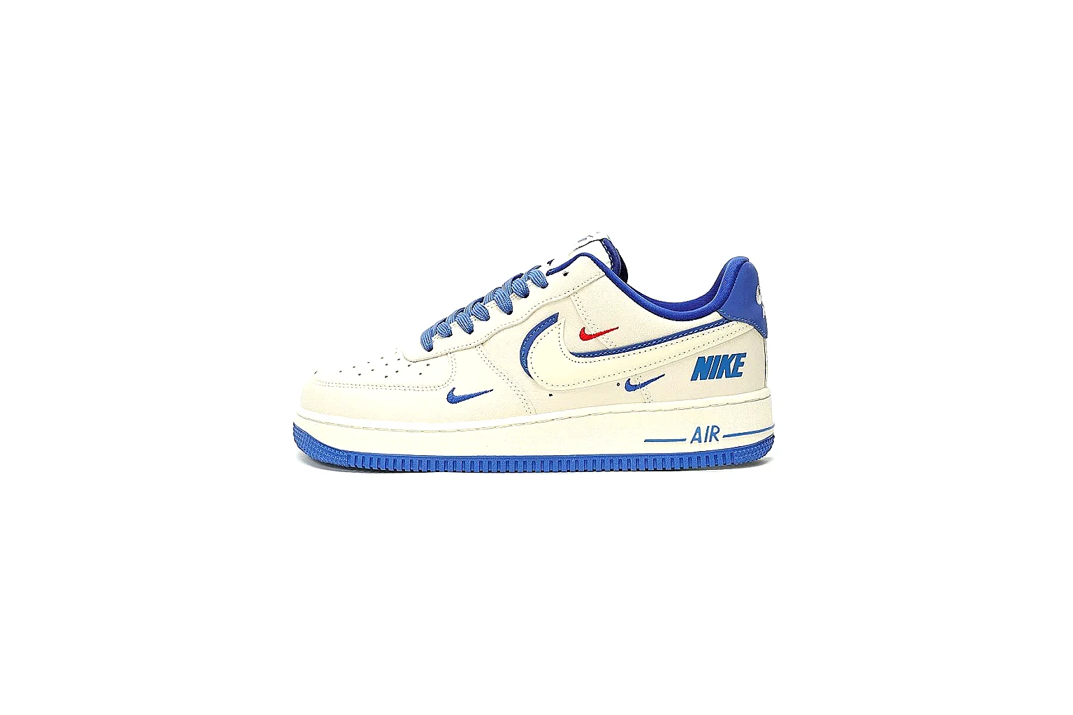Kako QC Lab inspection photos for Nike White Blue Low Court Sneaker